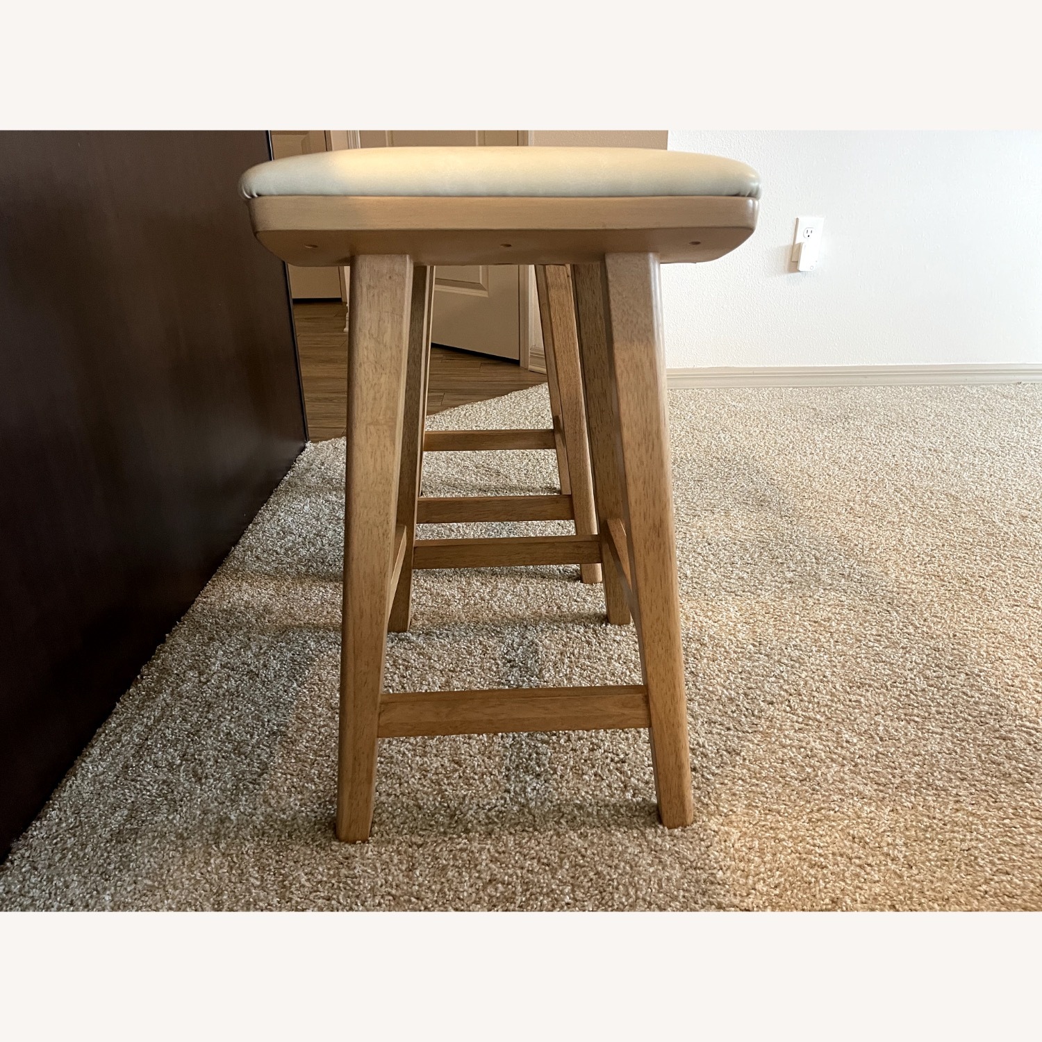 Home Goods Heavy Wooden Stools - image-4