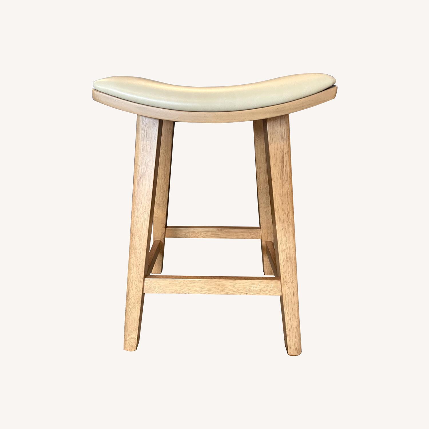 Home Goods Heavy Wooden Stools - image-0