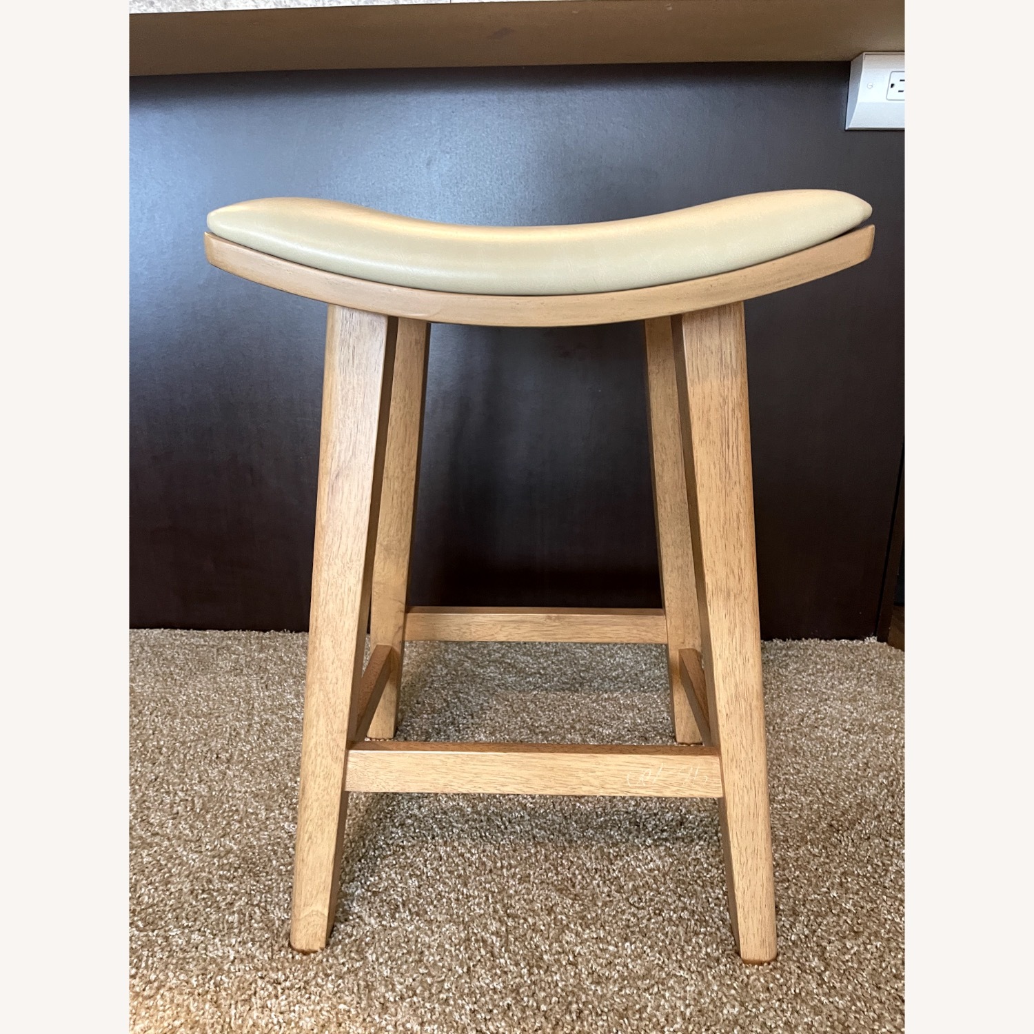 Home Goods Heavy Wooden Stools - image-6