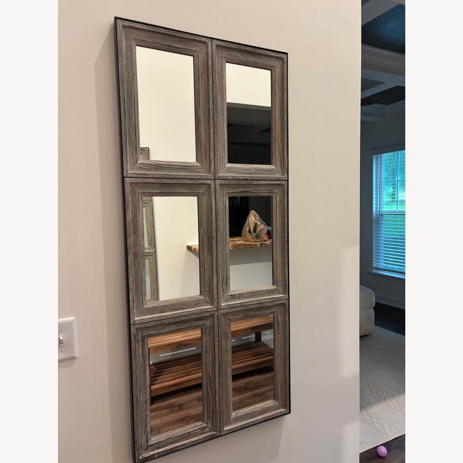 Pottery Barn  Aiden Paneled Mirror - image-1