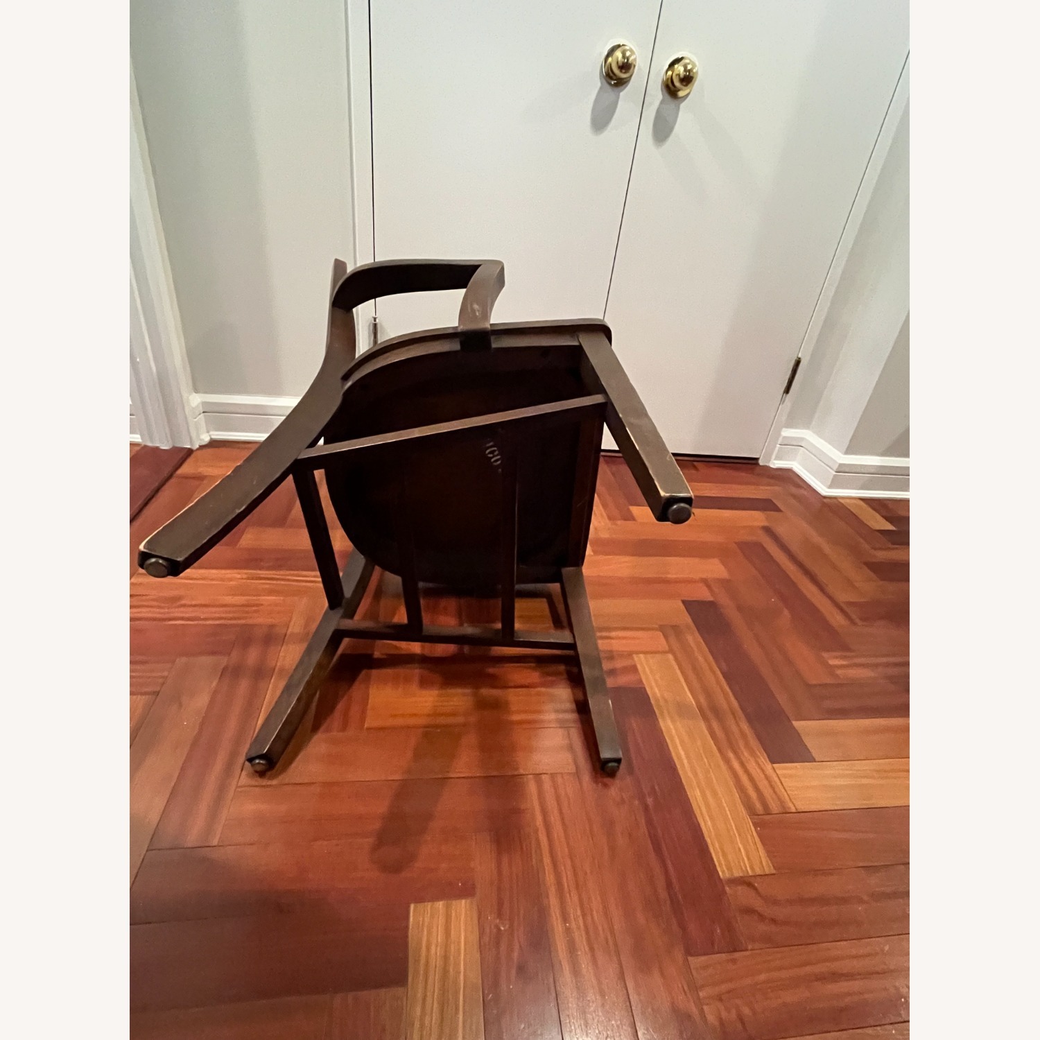 Murphy Style Vintage Solid Wood Bankers Armchair - image-3
