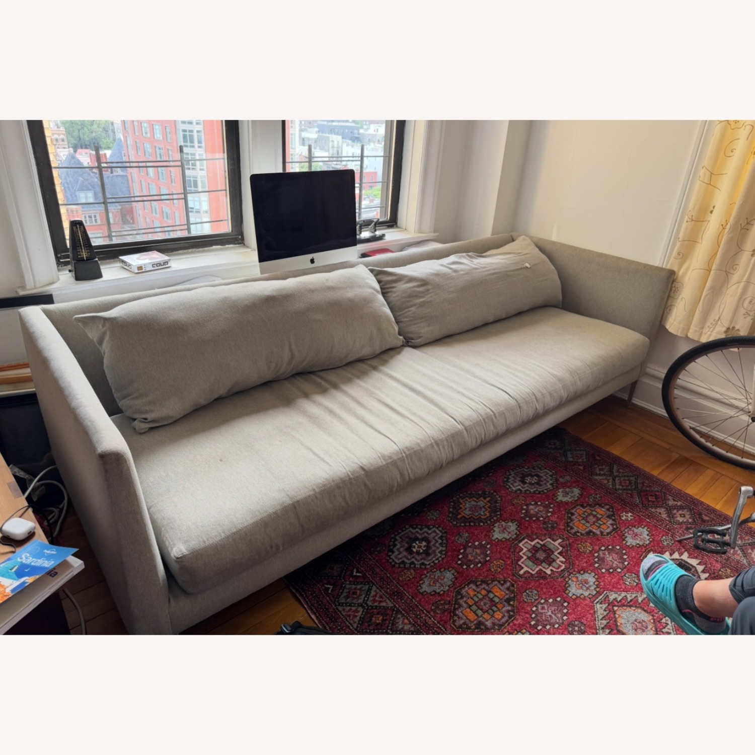 Room & Board Lamour Modern Grey Couch - image-1