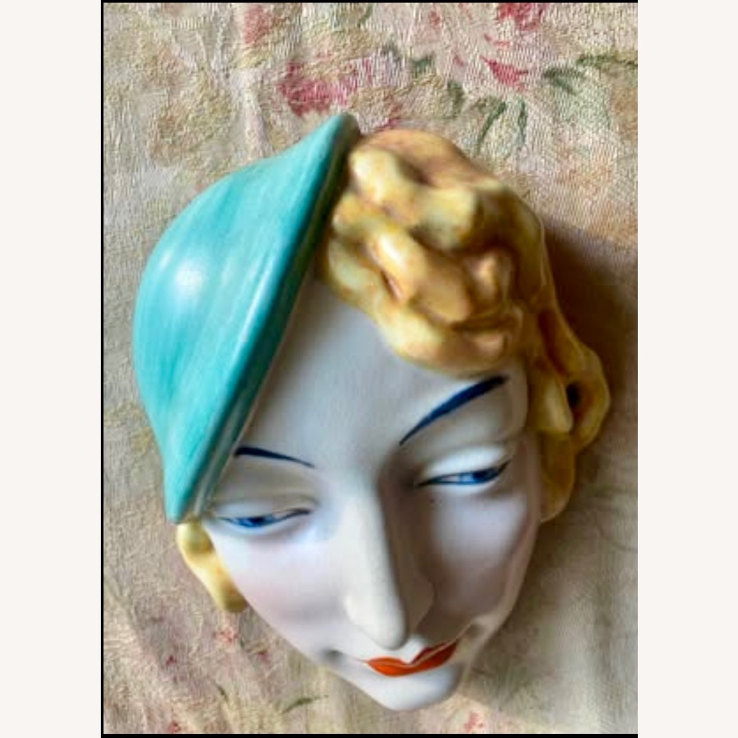 Art Deco Marlene Dietrich Face Wall Mask Beswick - image-2