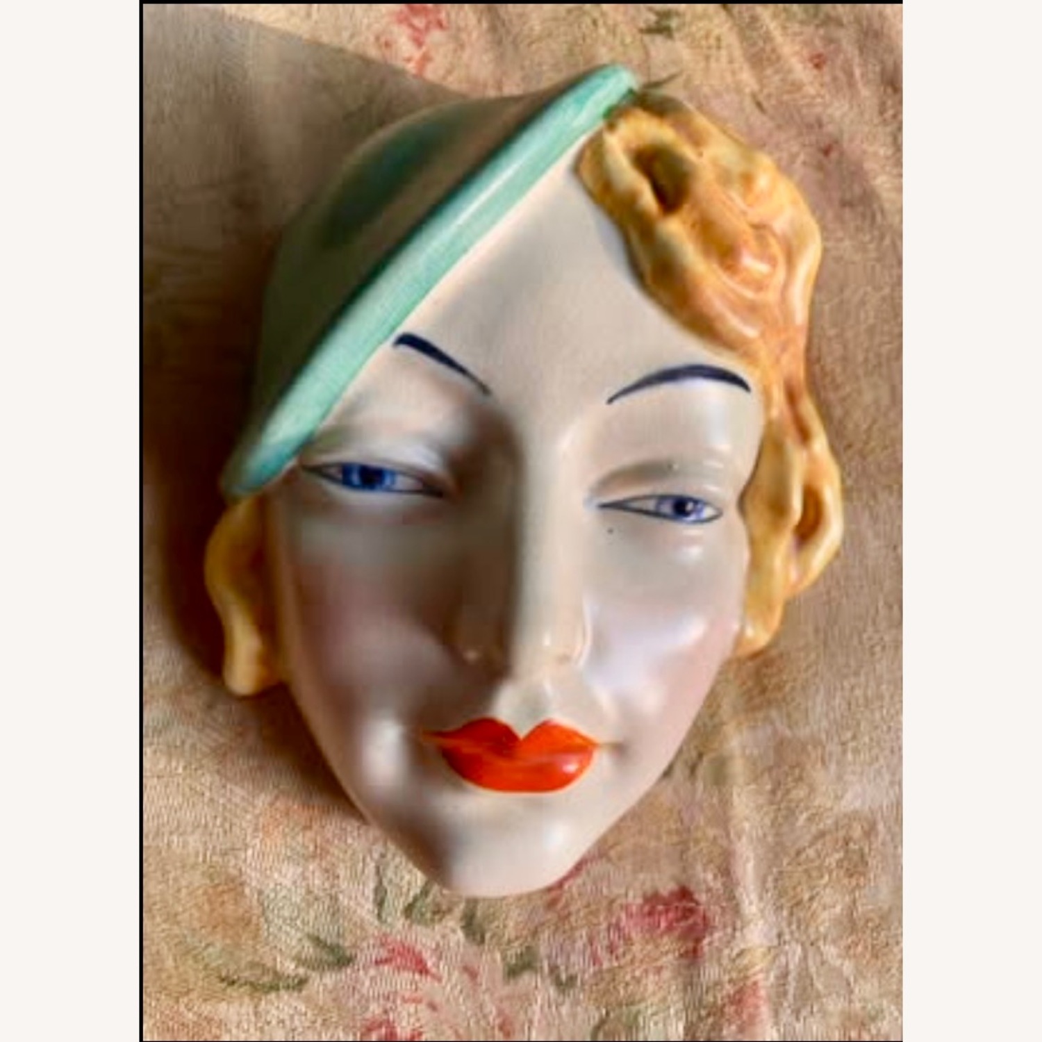 Art Deco Marlene Dietrich Face Wall Mask Beswick - image-1