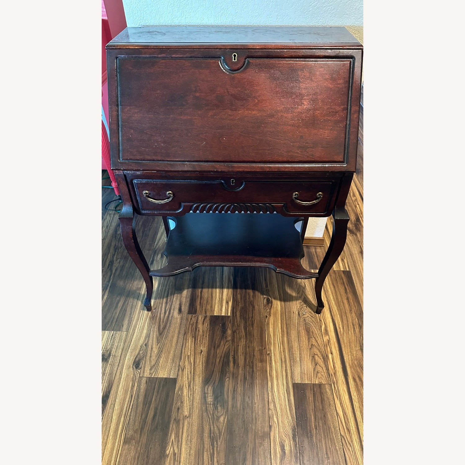 Antique Secretary Drop Front Desk - image-1
