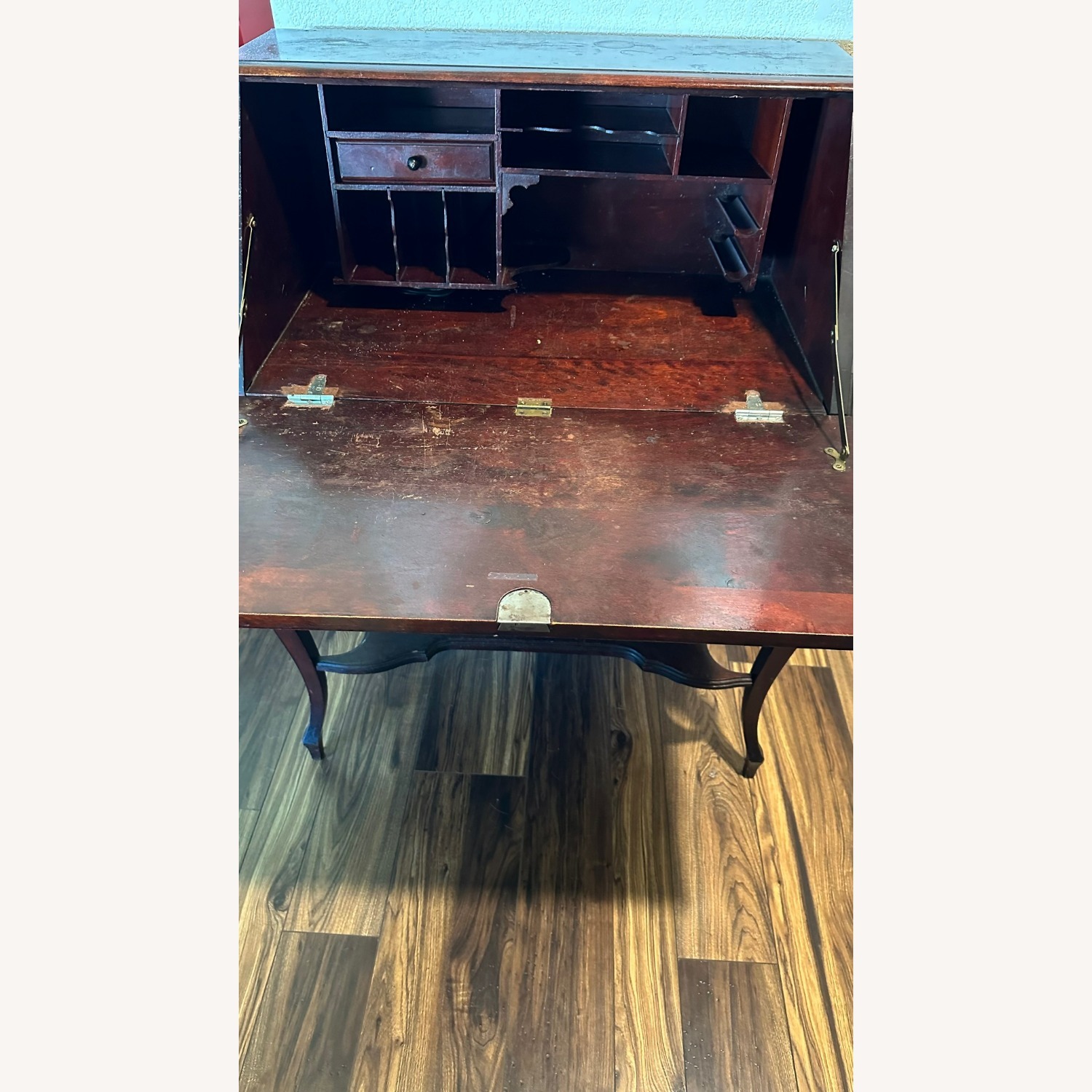 Antique Secretary Drop Front Desk - image-2