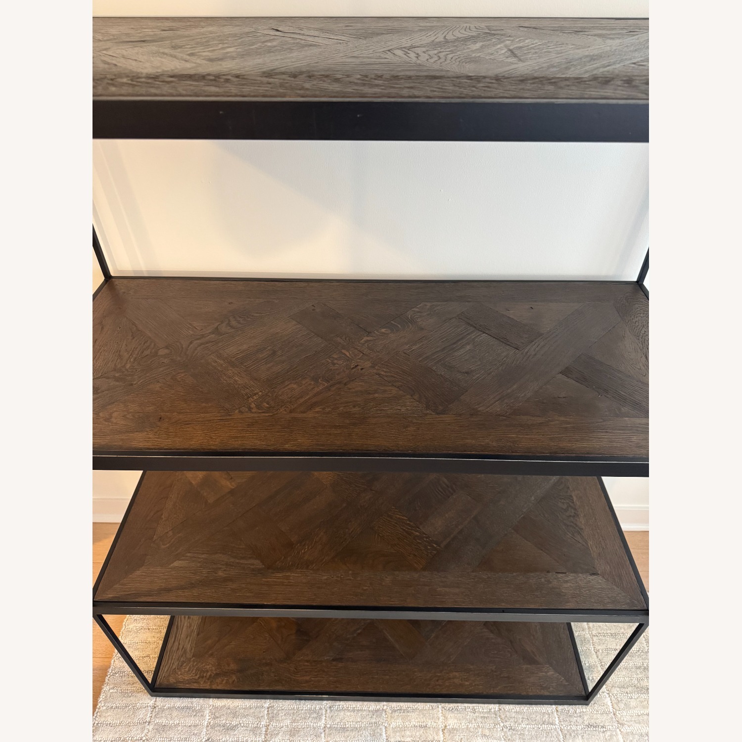 Restoration Hardware Reclaimed Russian Oak Parquet Single Shelving - image-4