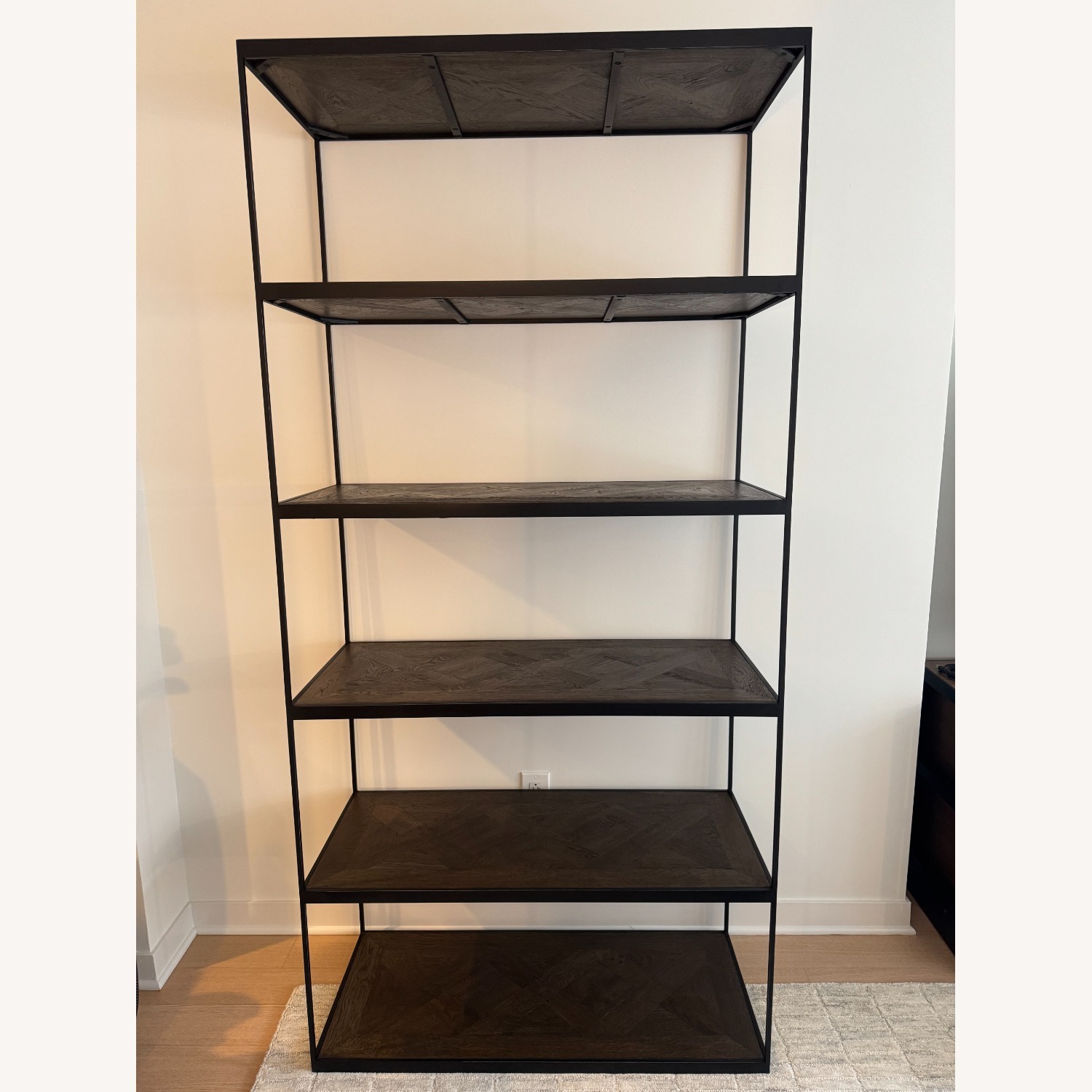 Restoration Hardware Reclaimed Russian Oak Parquet Single Shelving - image-1