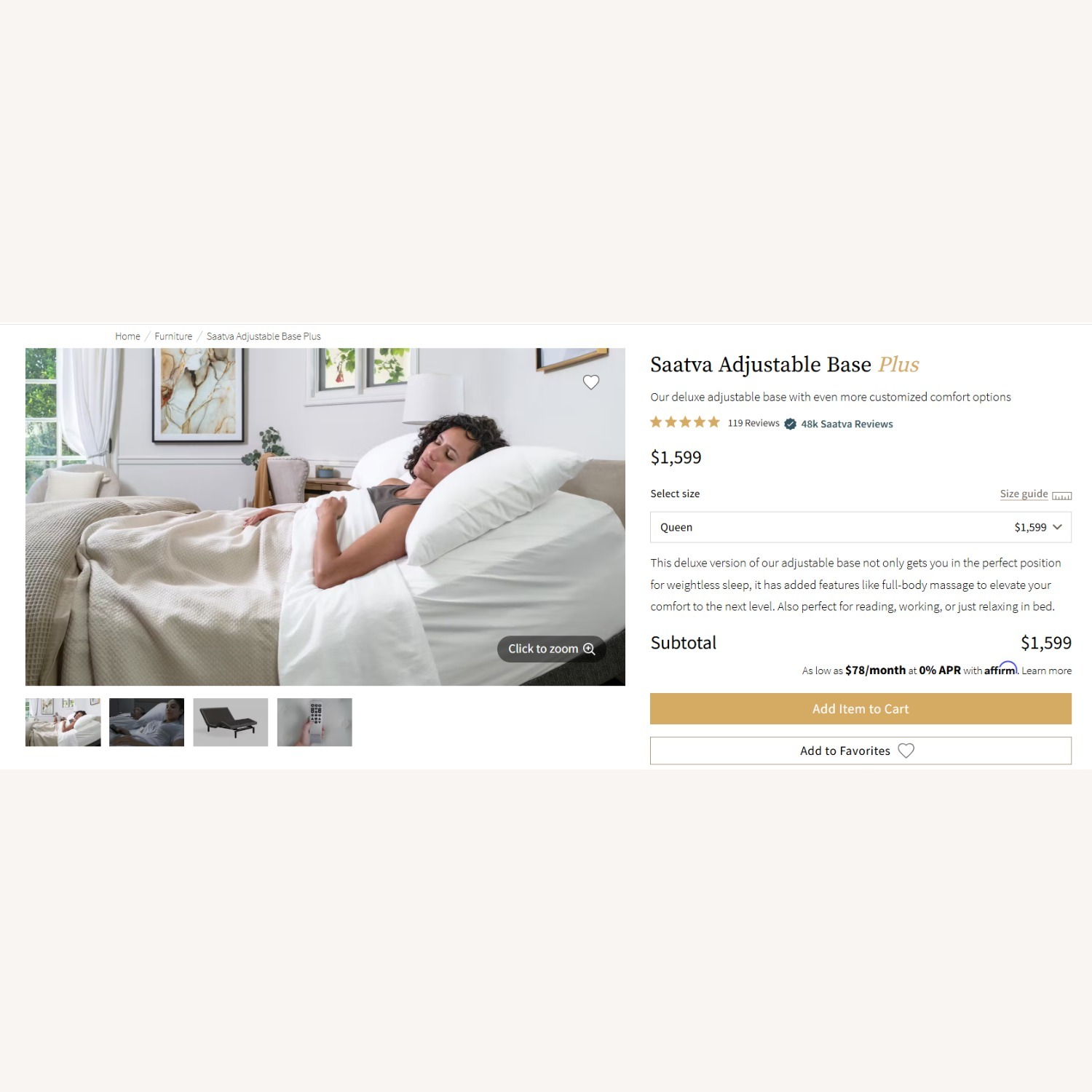 Saatva Adjustable Base and Bed Frame - Queen Size - image-4