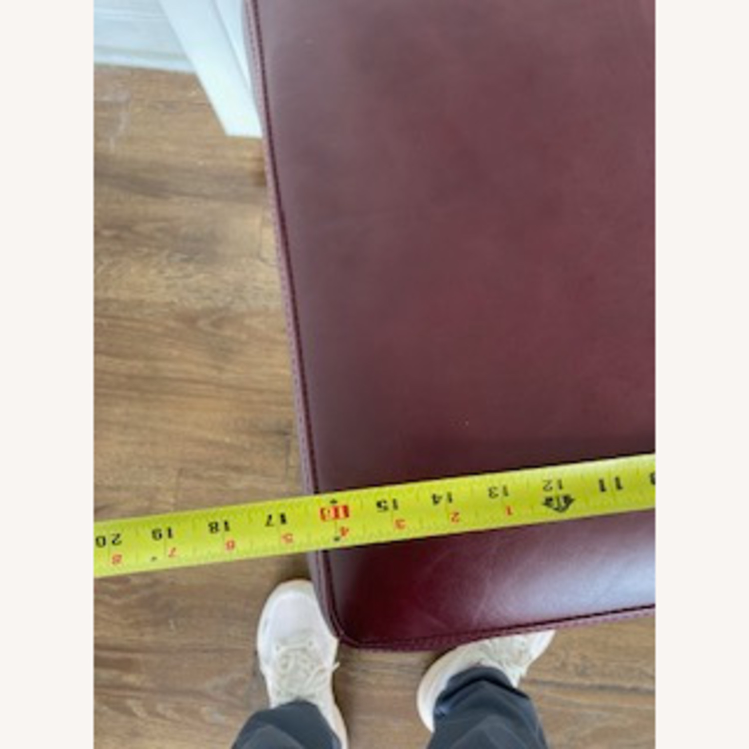 PB Maison Leather Backless Stool - Counter 24" H - image-5