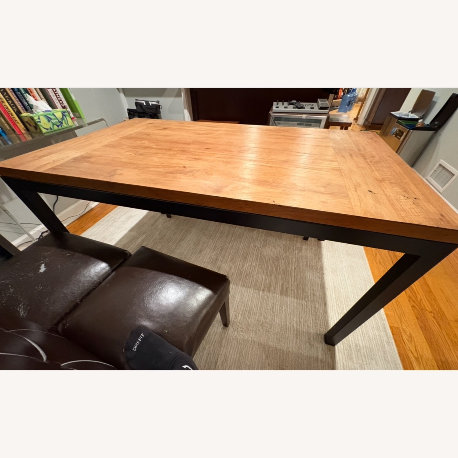 Crate & Barrel 60” Parson Table x 54” Folio Bench - image-2