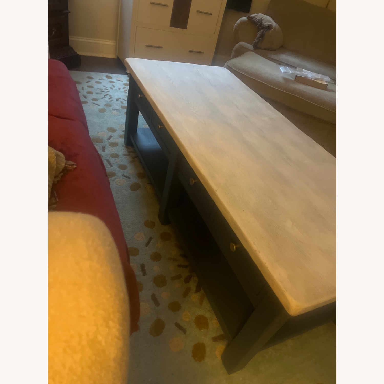 Restored Vintage Solid Oak Coffee Table - image-4