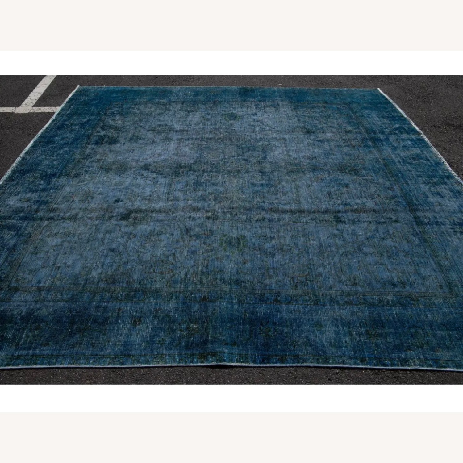 1960s Mid-Century Vintage Overdyed Wool Rug - image-6