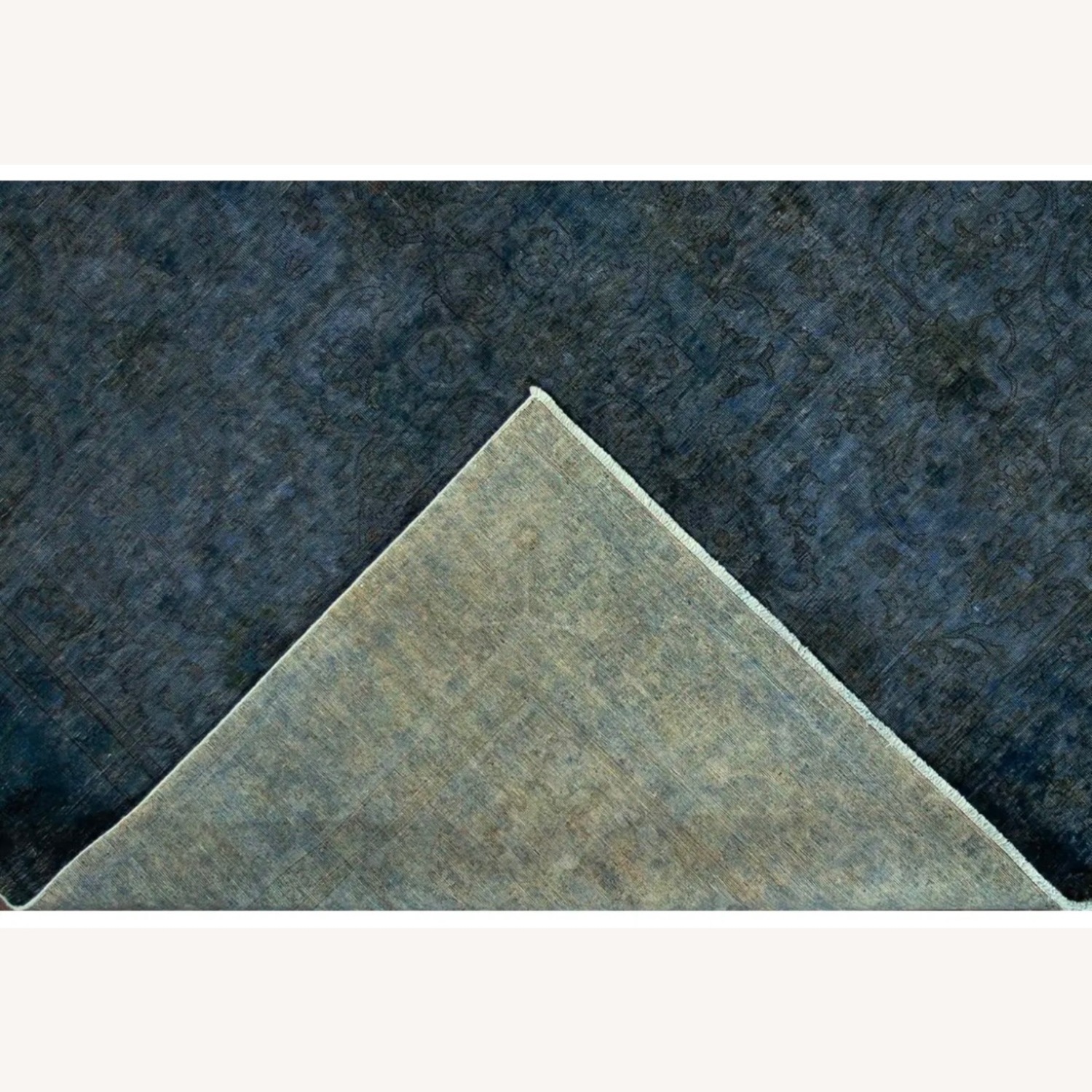 1960s Mid-Century Vintage Overdyed Wool Rug - image-7