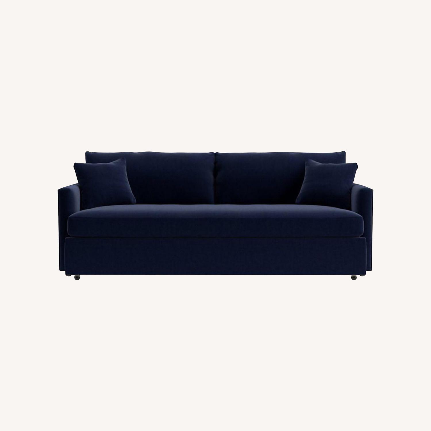 Crate & Barrel Lounge 89″ Sofa Navy - image-0
