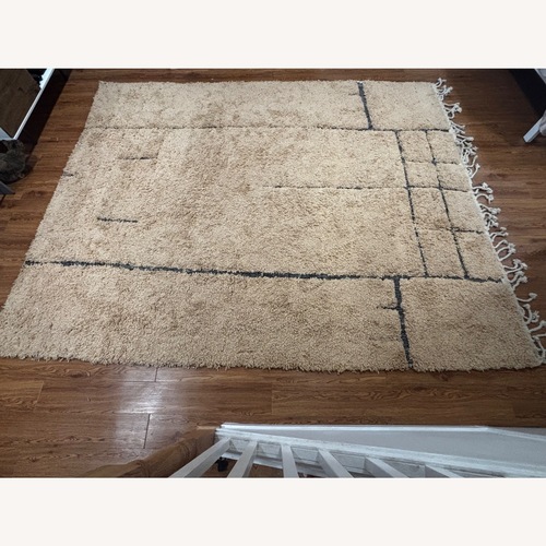 Used Moroccan Wool Rug for sale on AptDeco