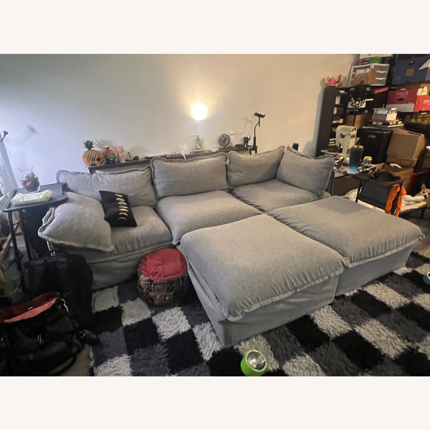 Anabei Sectional 3 Seats + 2 Ottomans - image-2