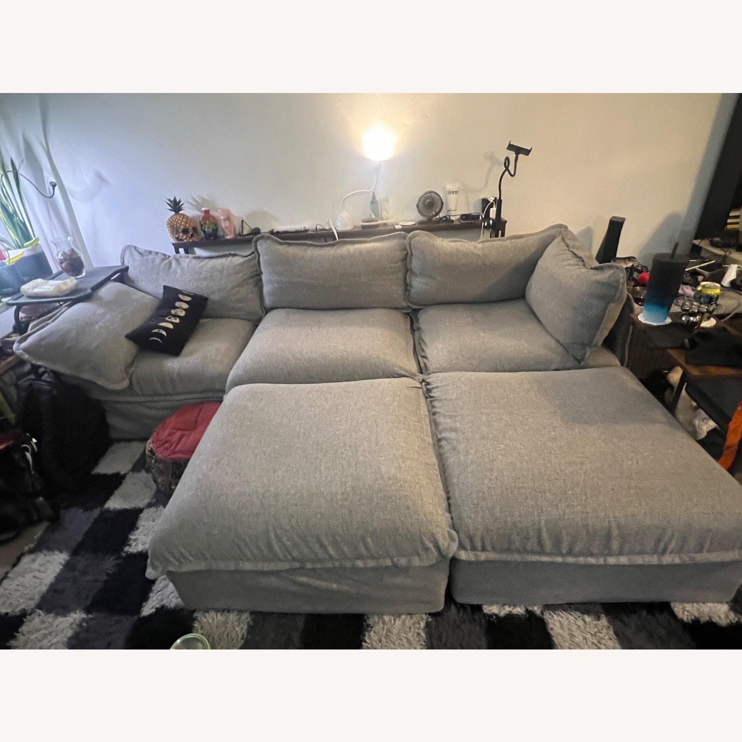 Anabei Sectional 3 Seats + 2 Ottomans - image-1