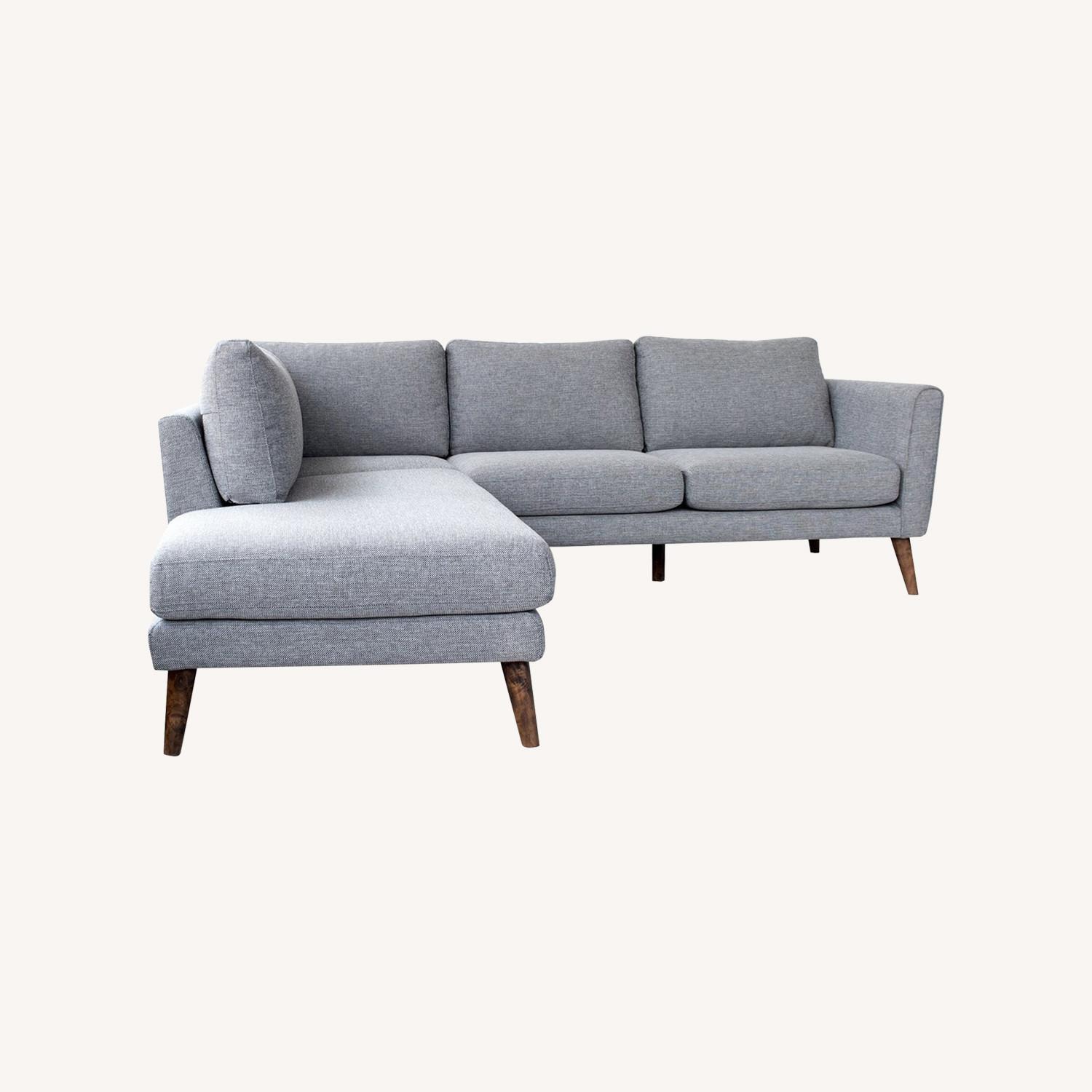 Bexley Grey Sectional Sofa Left Facing Chaise - image-0