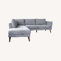 Bexley Grey Sectional Sofa Left Facing Chaise