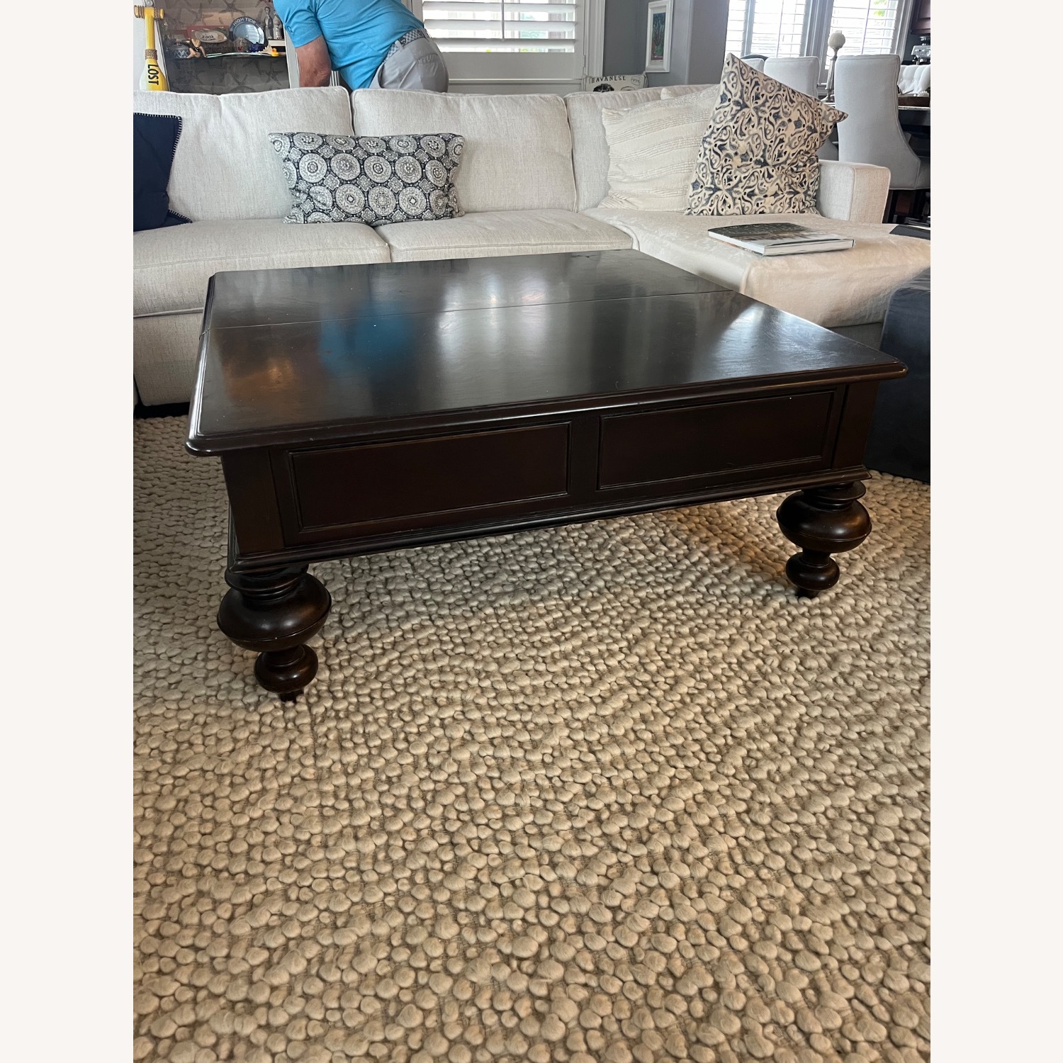 Espresso Wood Coffee Table  - image-1