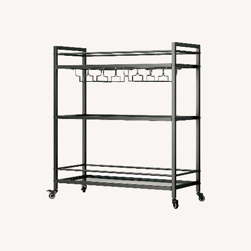 Used Metal and Glass Bar Cart for sale on AptDeco