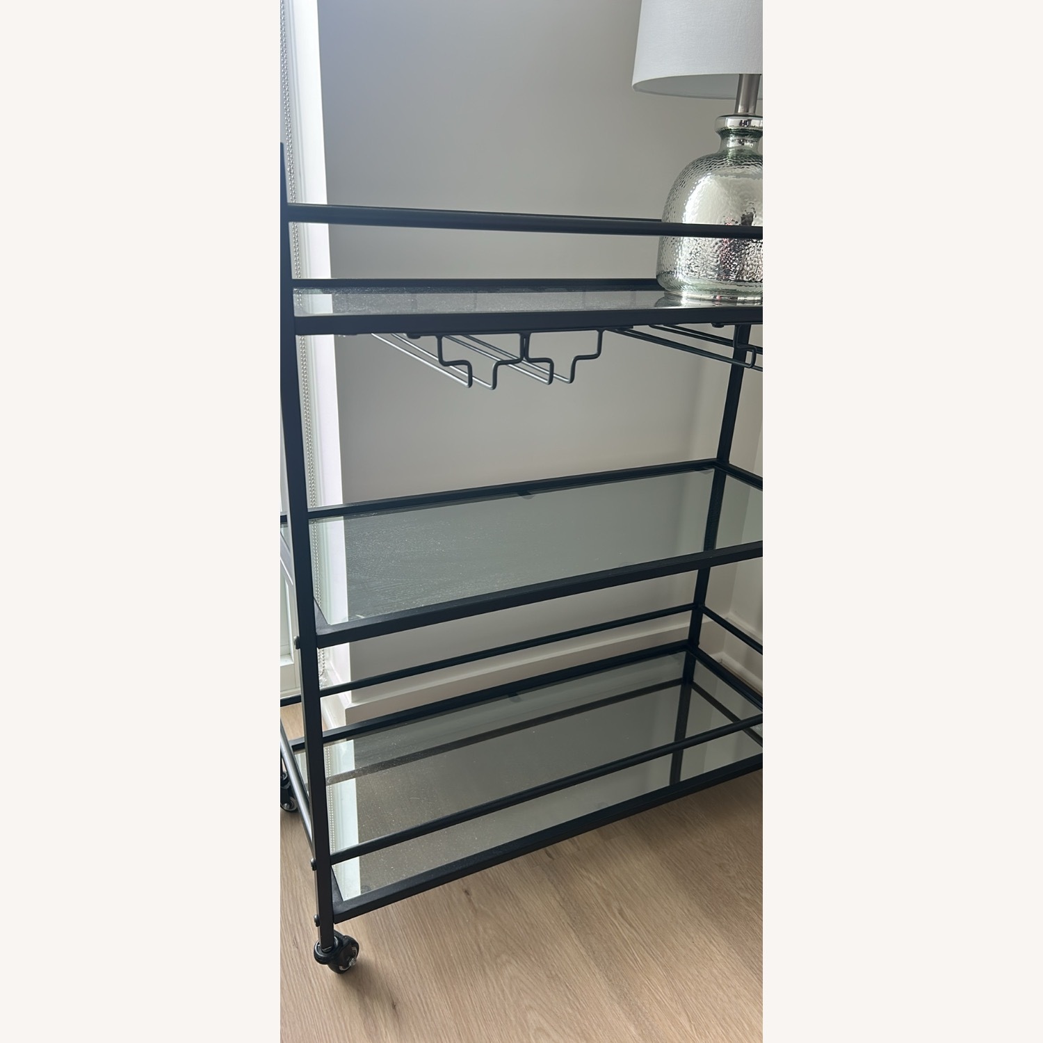 Metal and Glass Bar Cart - image-2