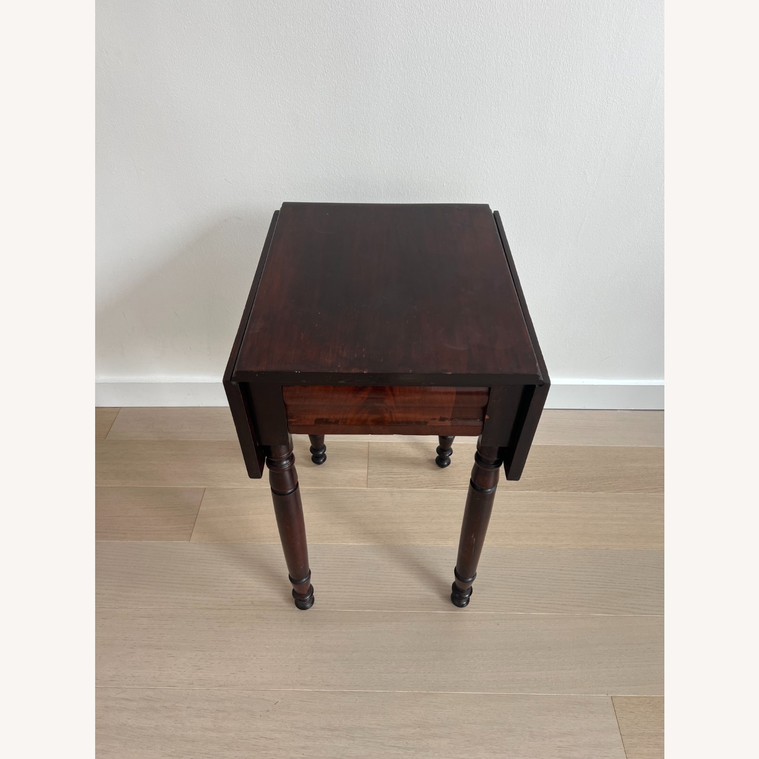 Antique End Table with Adjustable Wings - image-1