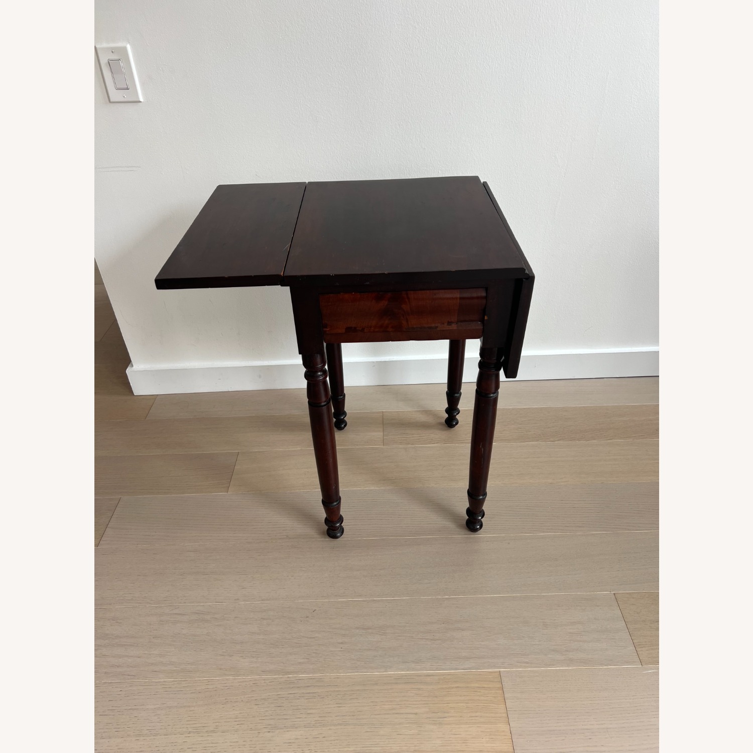 Antique End Table with Adjustable Wings - image-5
