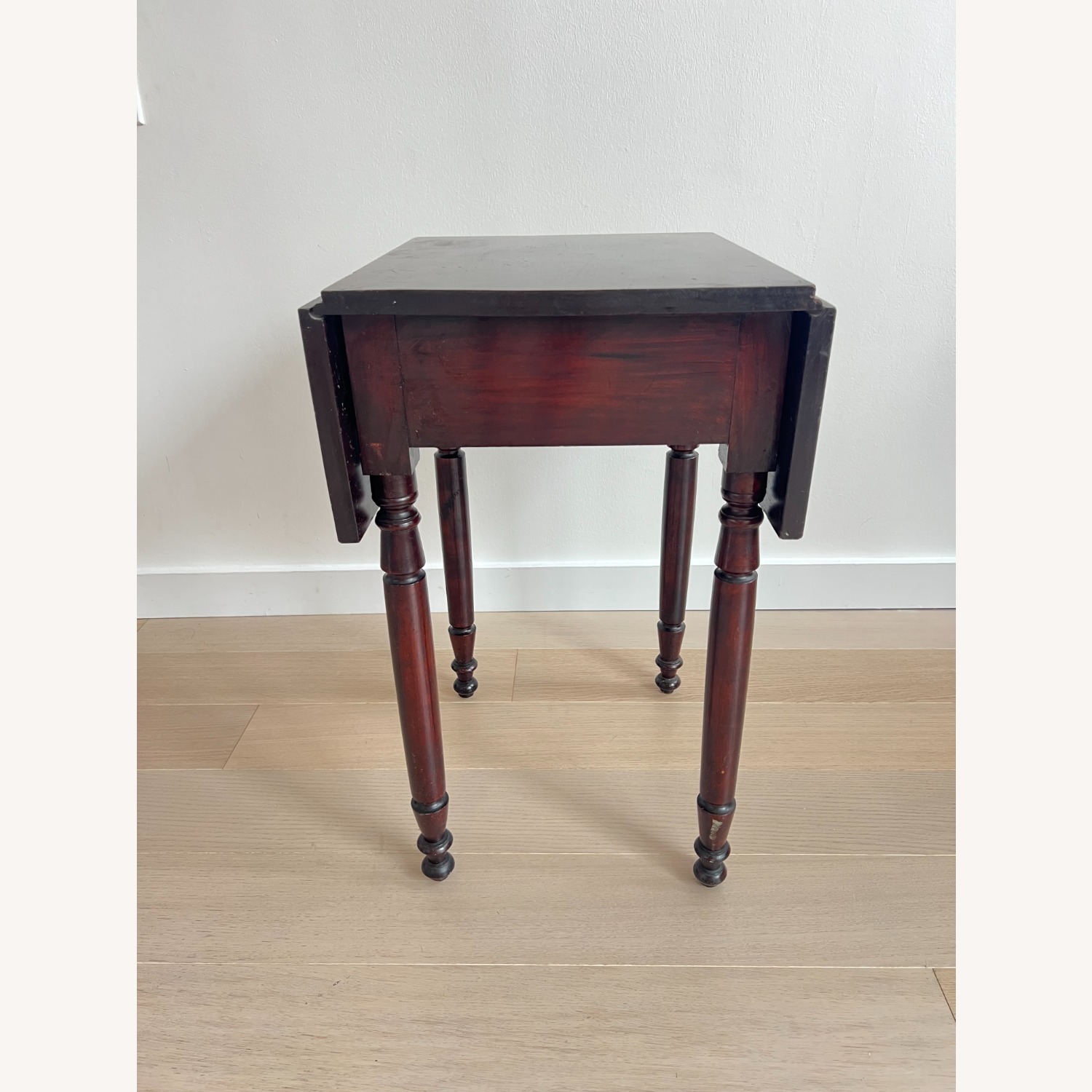 Antique End Table with Adjustable Wings - image-3