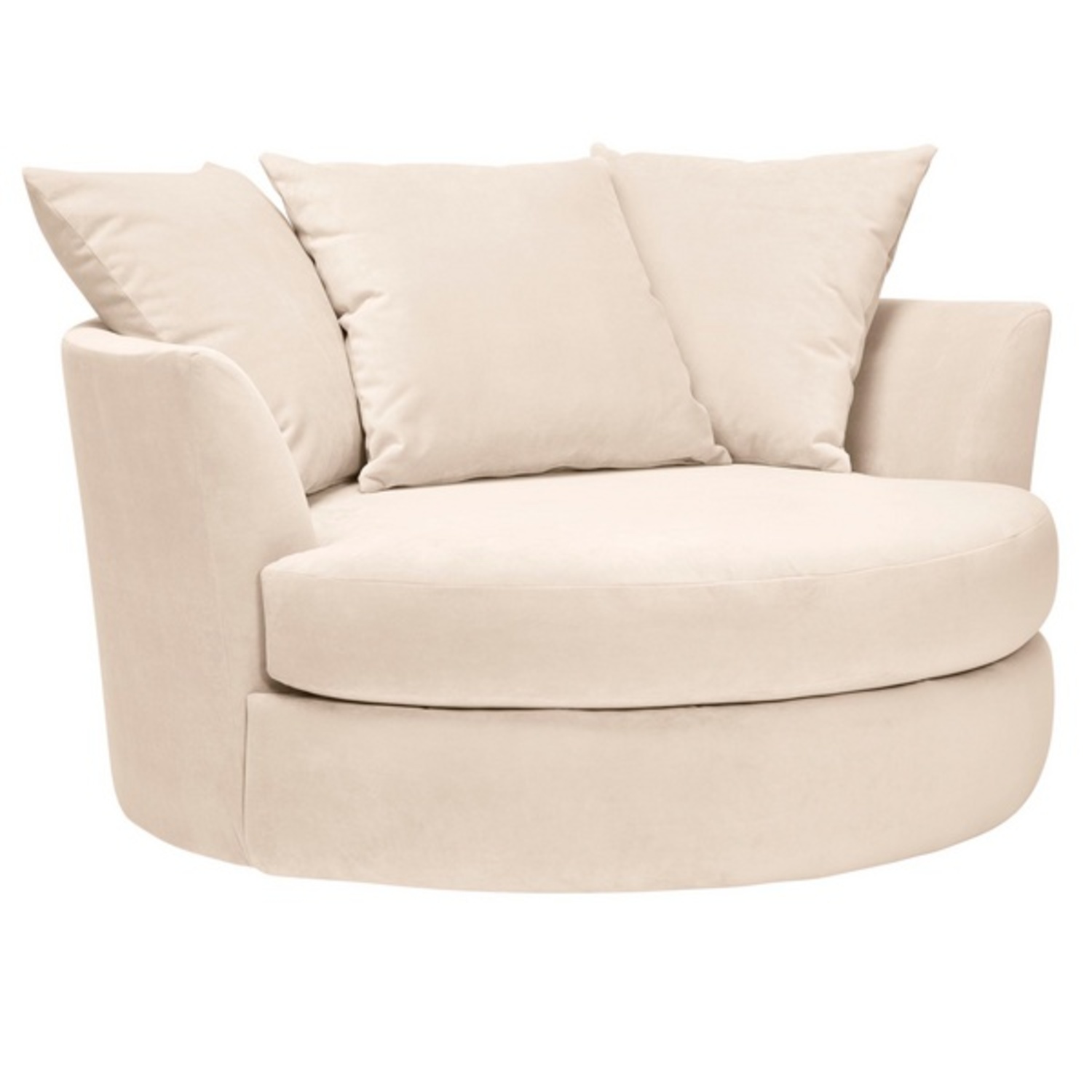 Z Gallerie Round Swivel Oversized Cuddle Chair - image-5