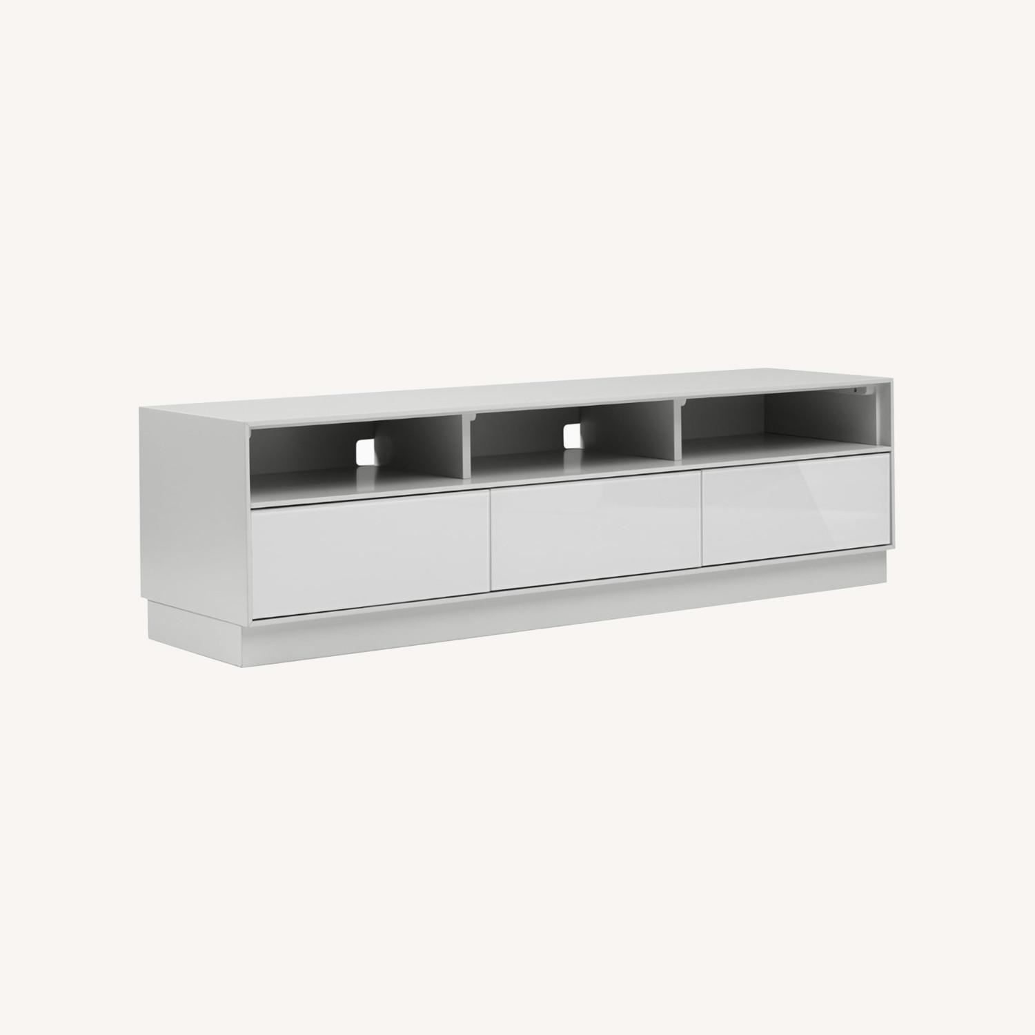 West Elm Emilia Gray Media Console (60") - image-0