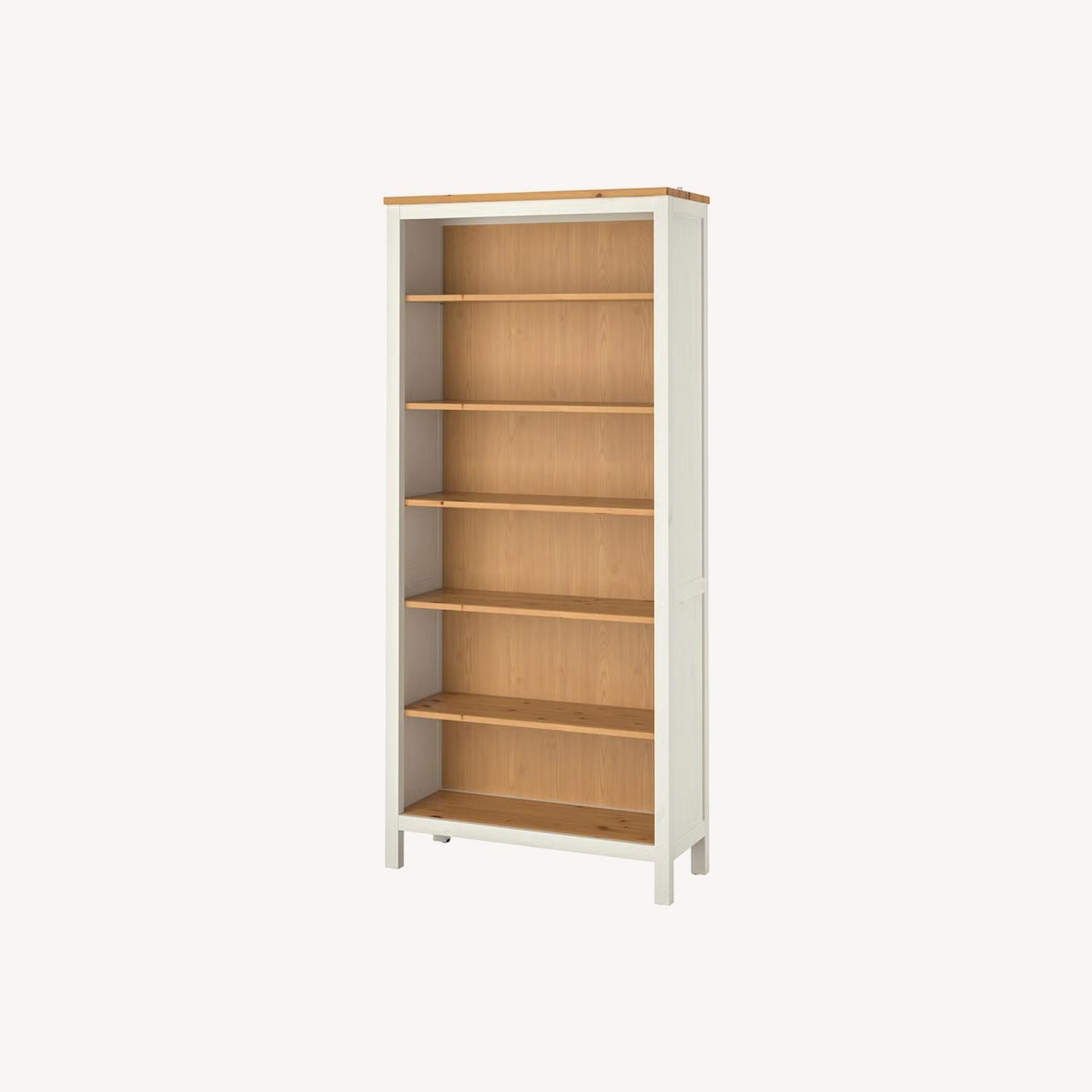 IKEA HEMNES Bookcase White Light Brown - image-0