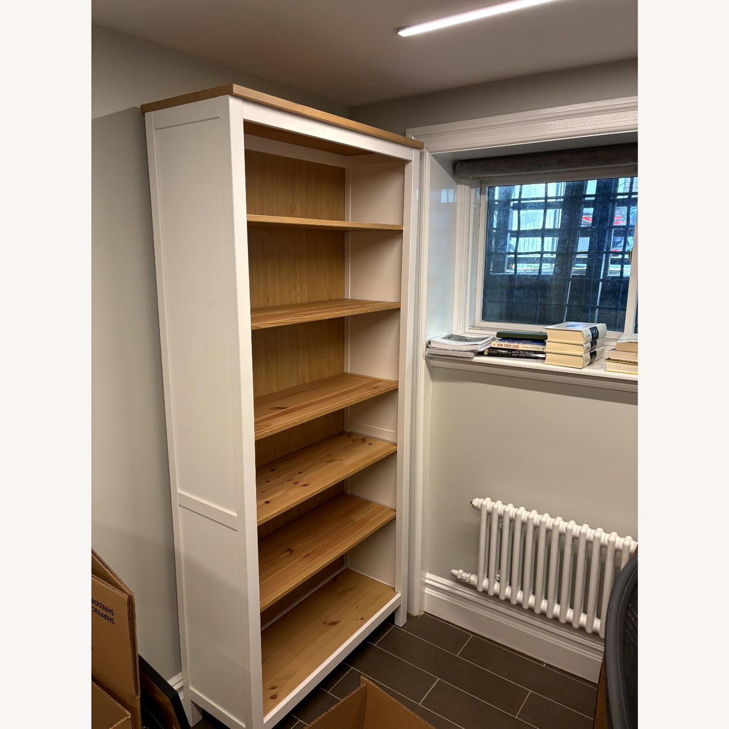 IKEA HEMNES Bookcase White Light Brown - image-4