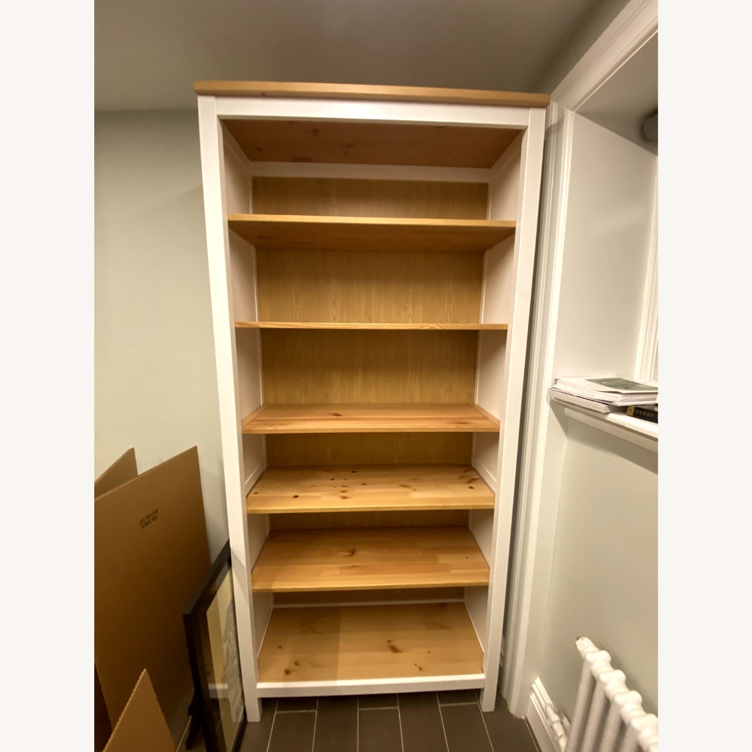 IKEA HEMNES Bookcase White Light Brown - image-1