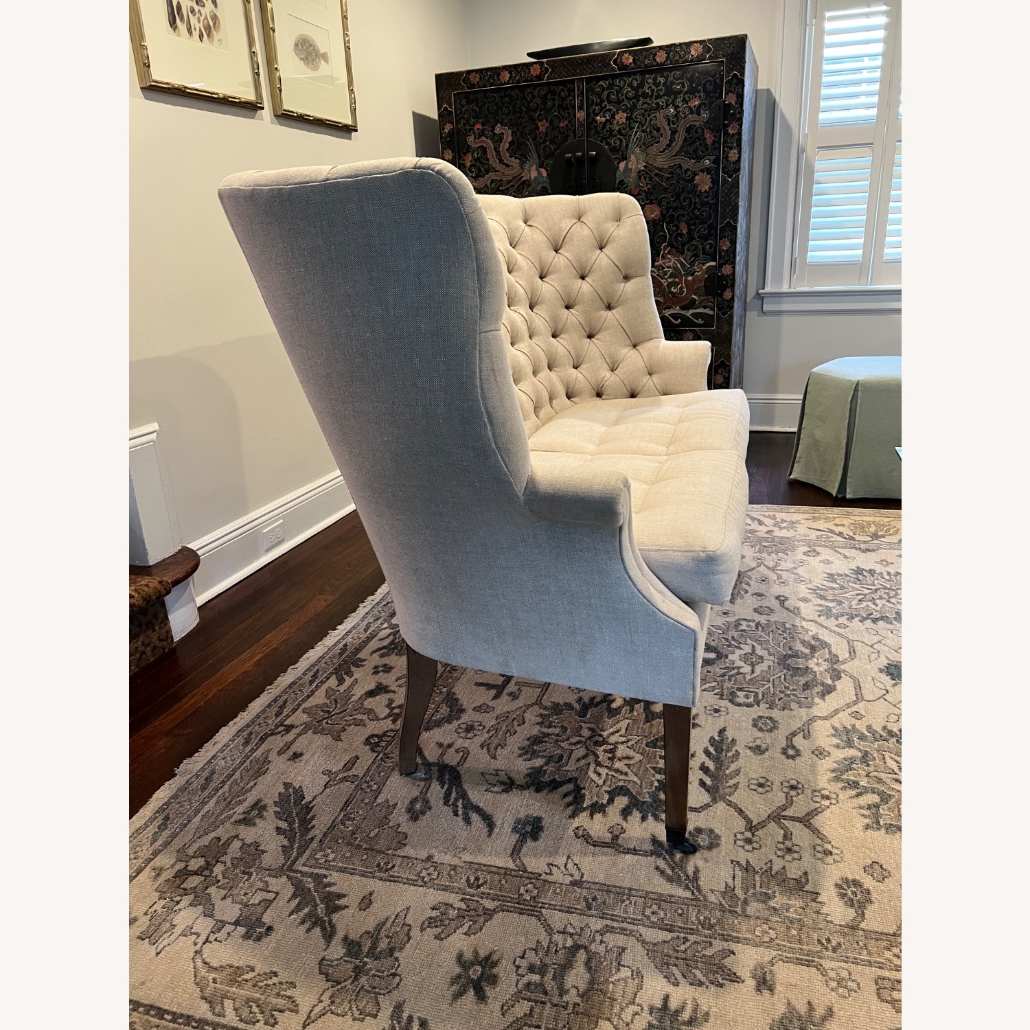 Restoration Hardware English Wing Settee - image-2