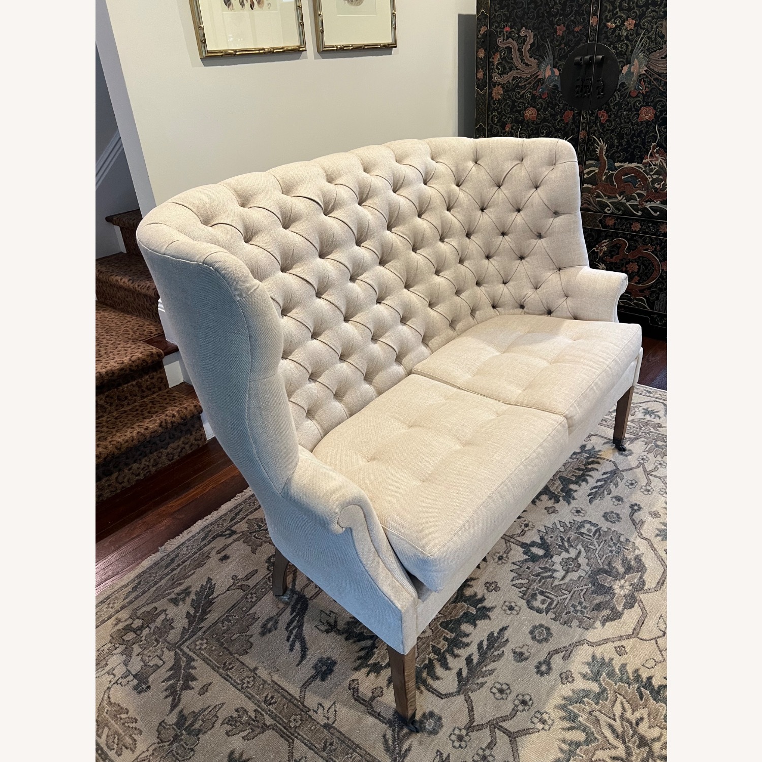 Restoration Hardware English Wing Settee - image-3