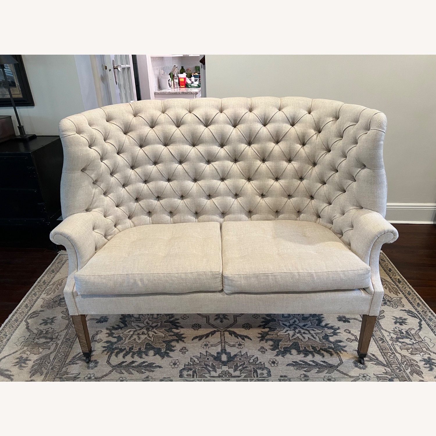 Restoration Hardware English Wing Settee - image-1