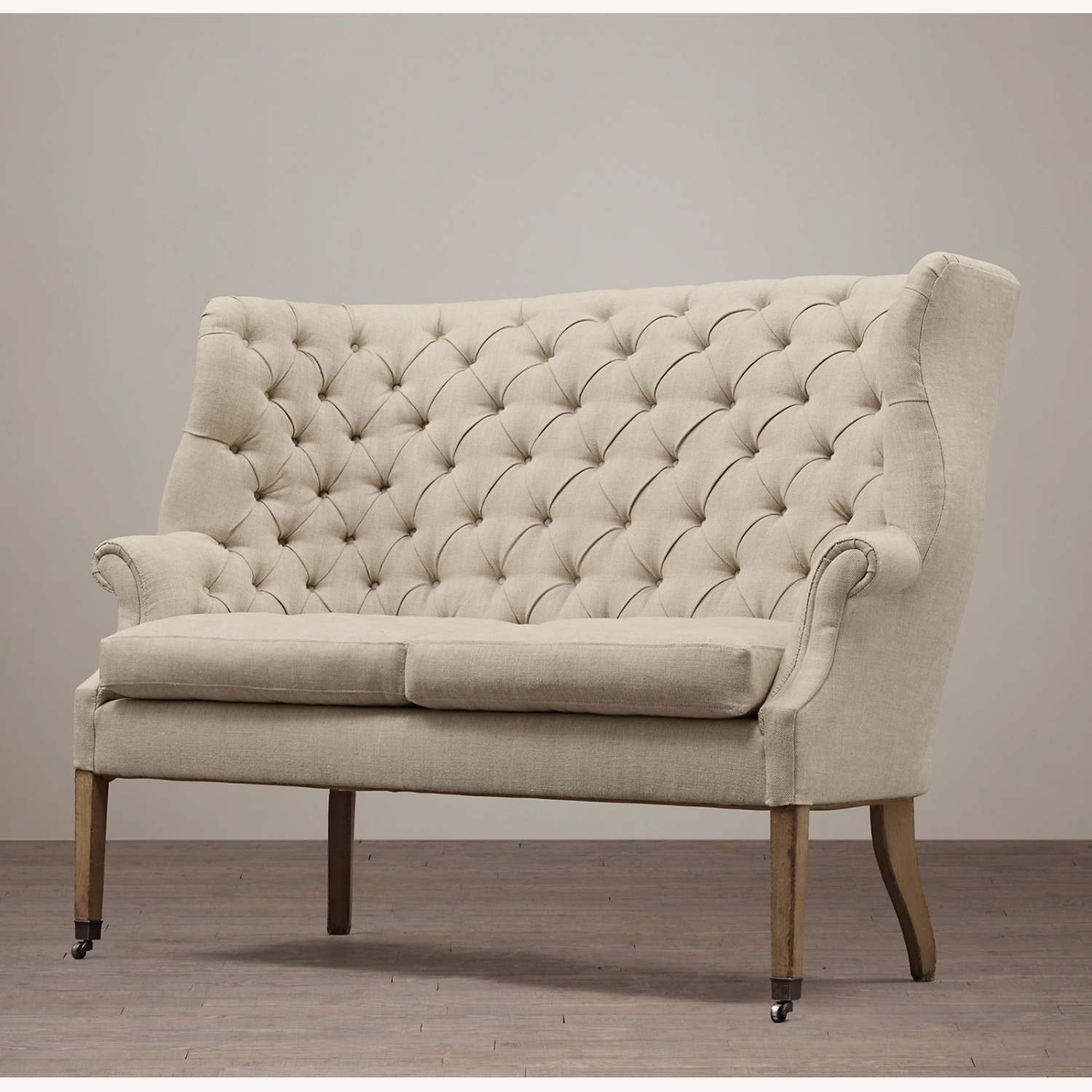 Restoration Hardware English Wing Settee - image-0