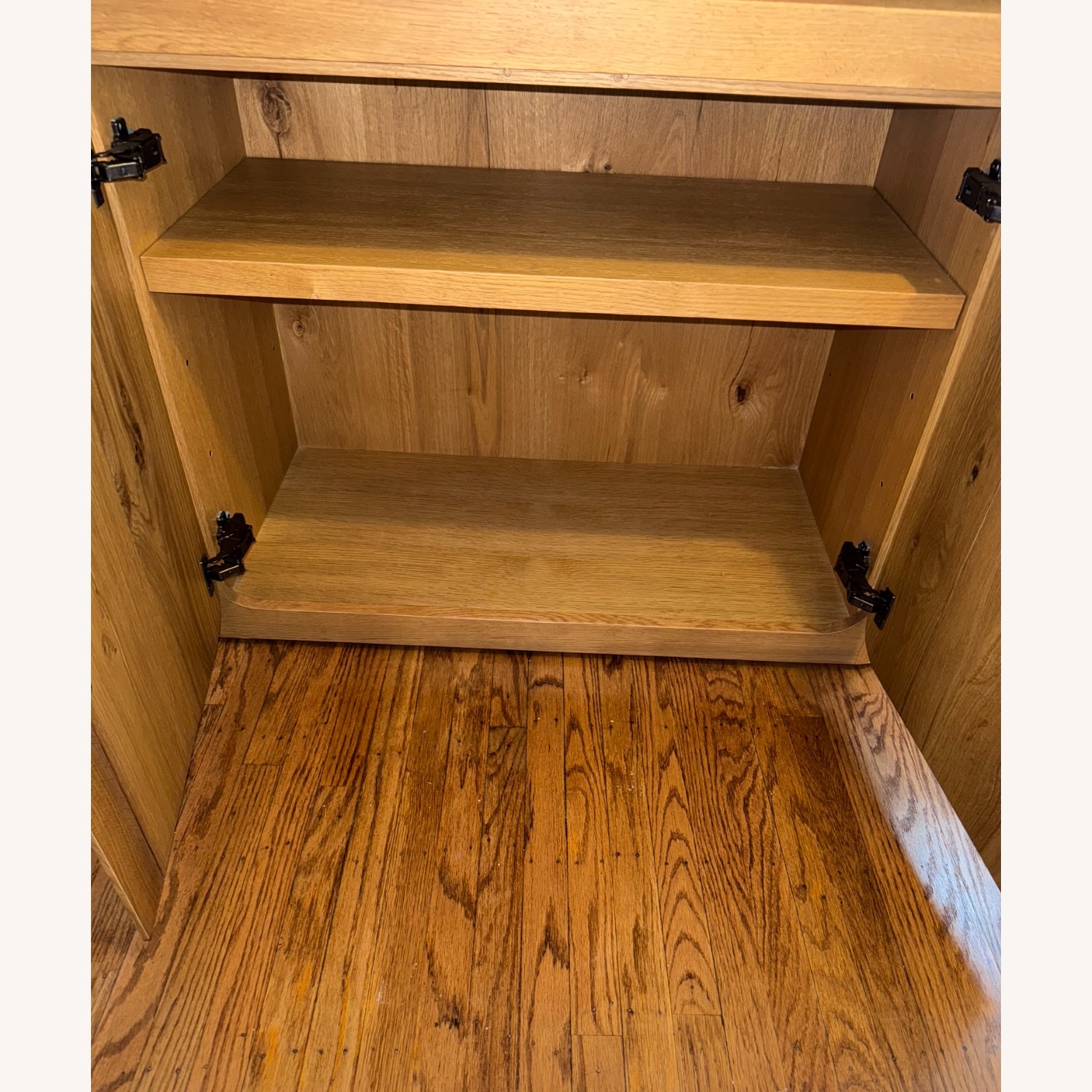 Restoration Hardware Oslo Sideboard & Hutch Aged Light Natural Oak - image-9