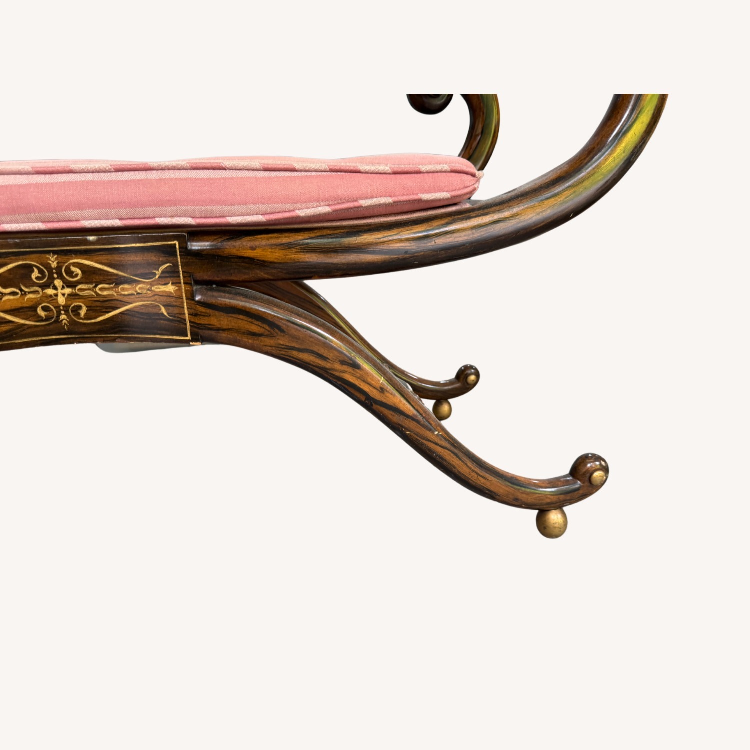 Vintage Wood Regency Bench  - image-4