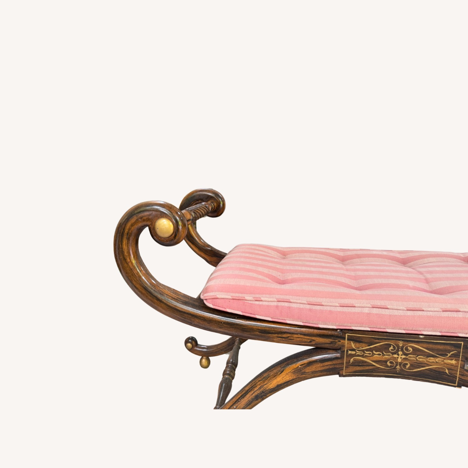 Vintage Wood Regency Bench  - image-7