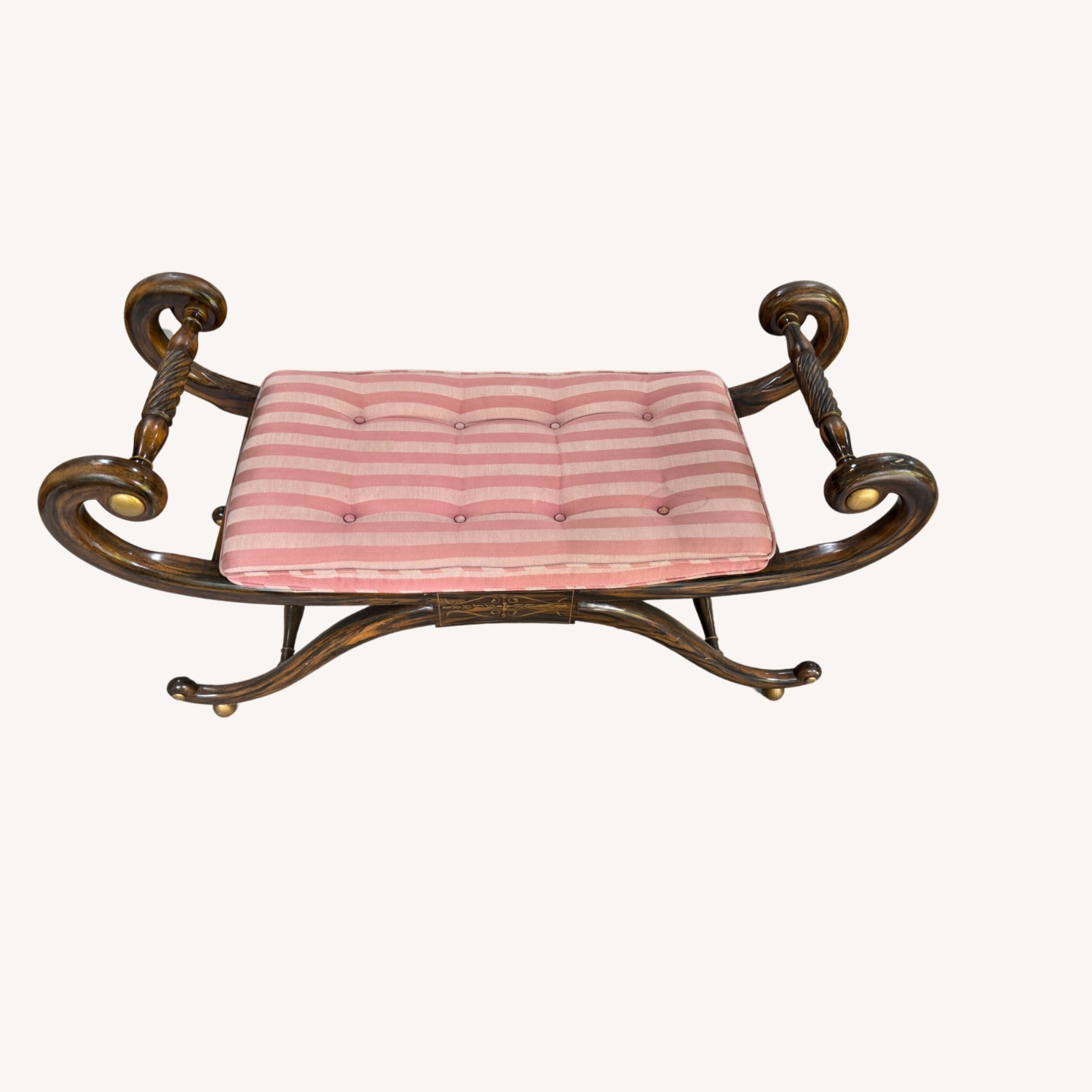 Vintage Wood Regency Bench  - image-1