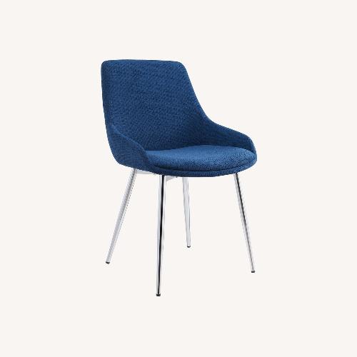 Used Wayfair Katheryn Metal Side Chair in Blue (Set of 2) by Wrought Studio™ for sale on AptDeco
