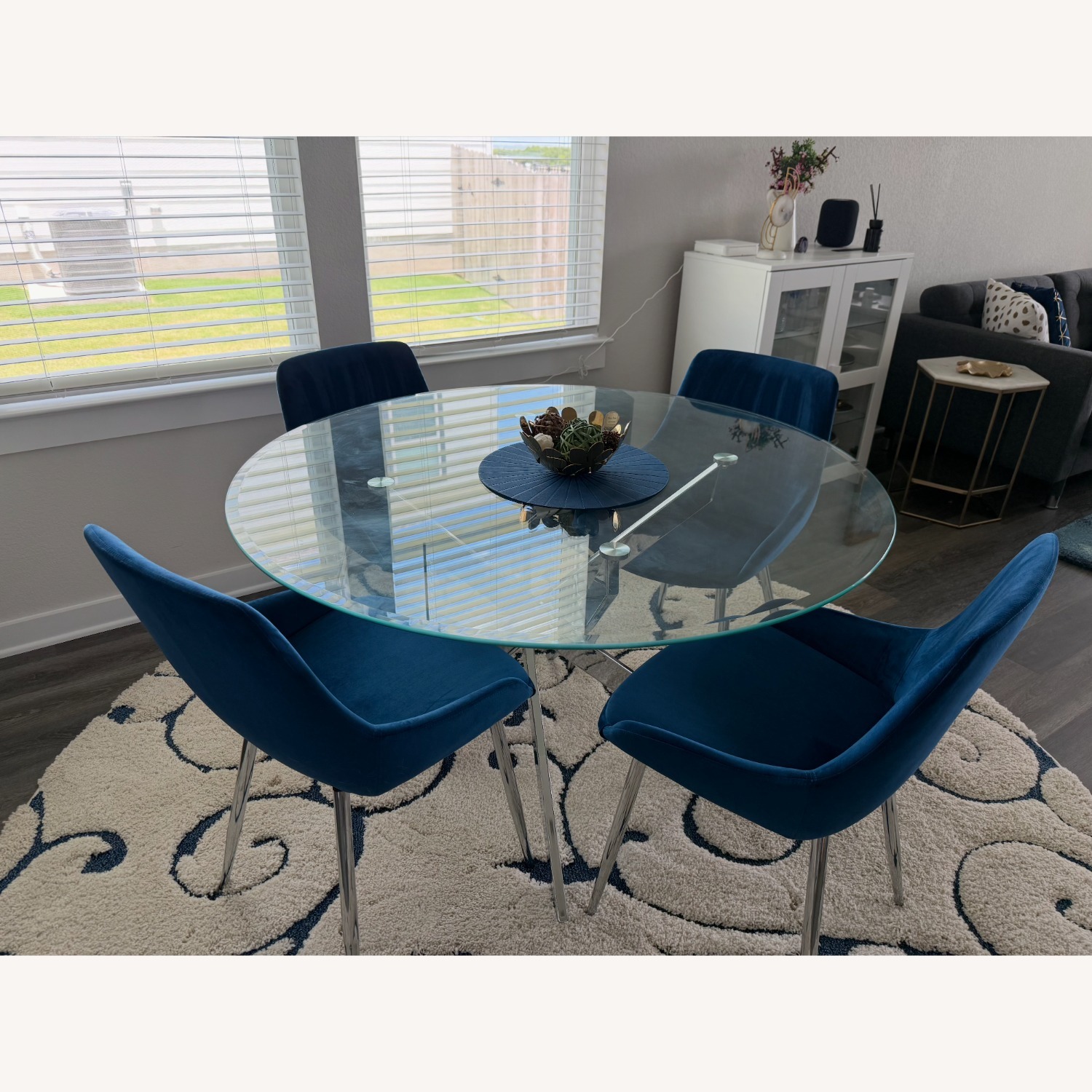 Wayfair Katheryn Metal Side Chair in Blue (Set of 2) by Wrought Studio™ - image-1
