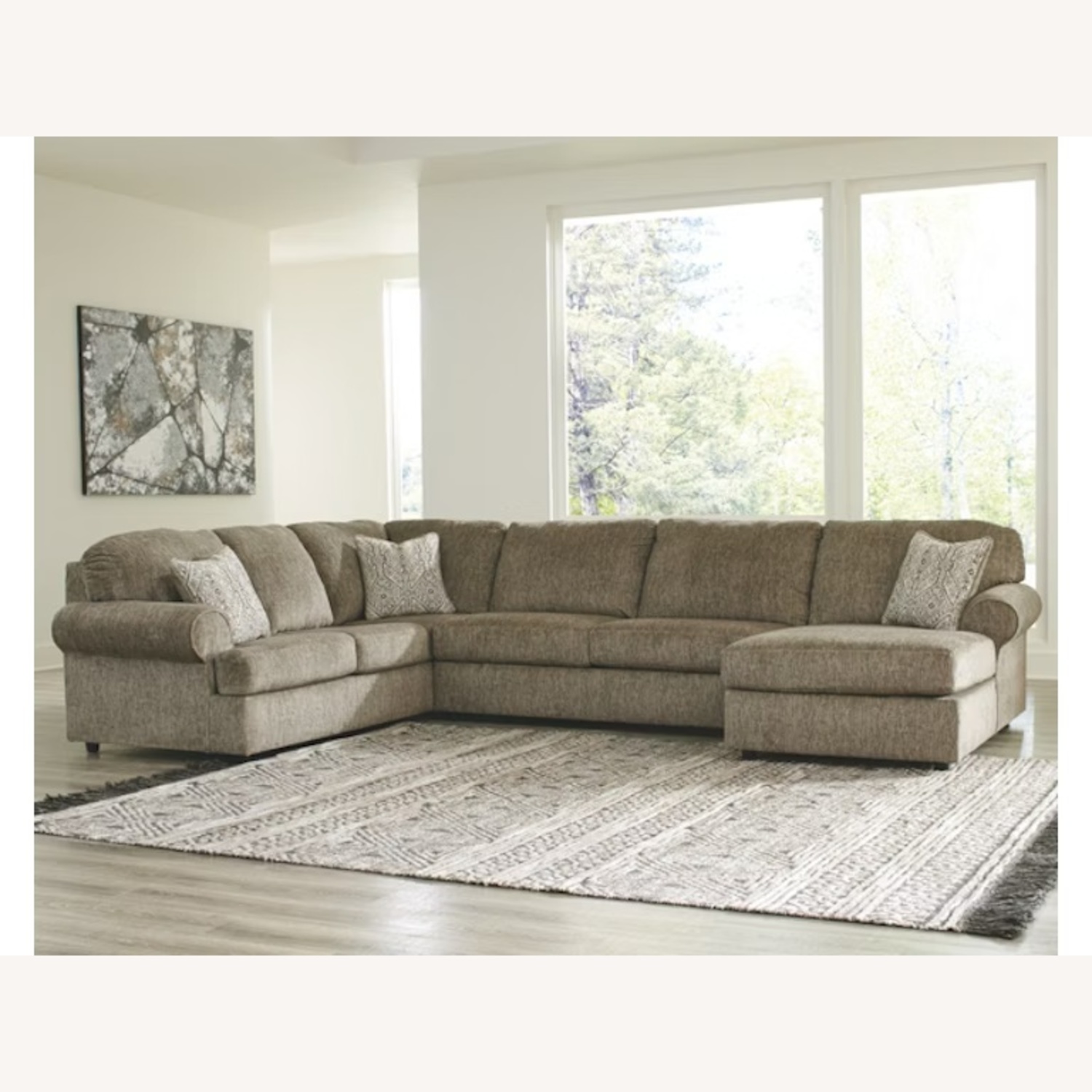Hoylake 3-piece Sectional Gray Sofa - image-7