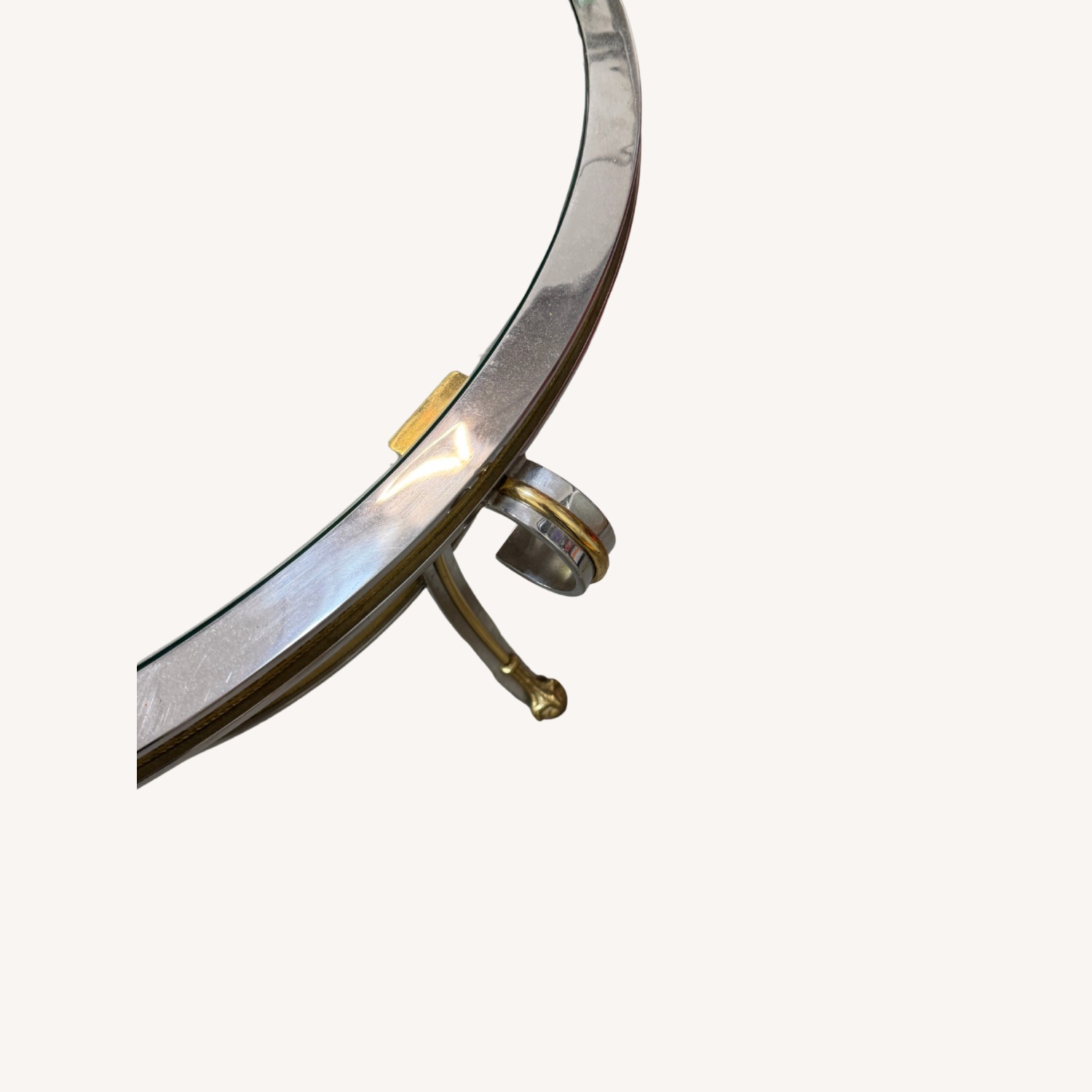 Vintage Two Tiered Round Glass Coffee Table - image-4