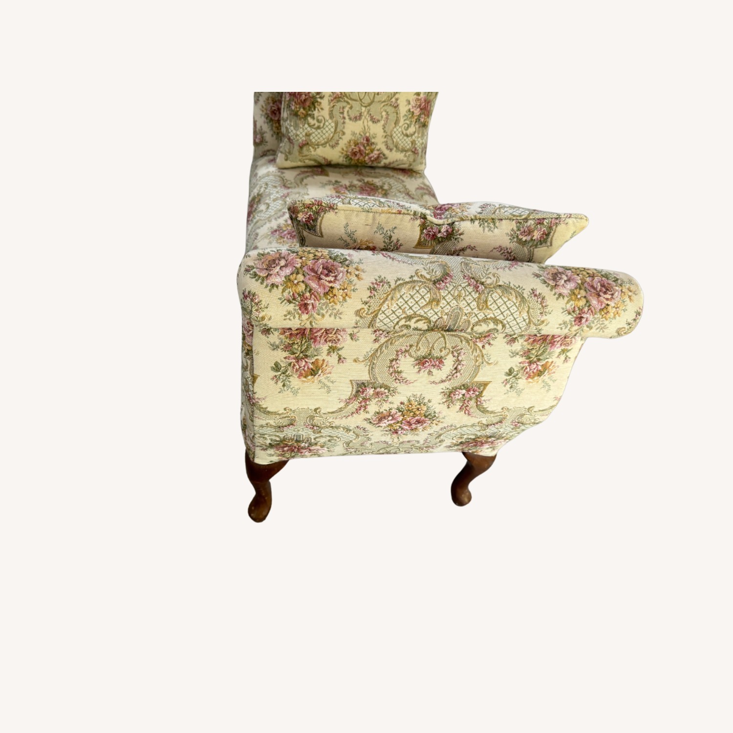 Antique Chippendale Style Upholstered Window Bench - image-5