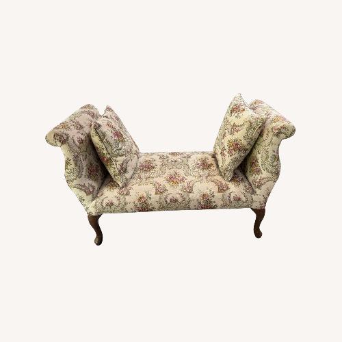 Used Antique Chippendale Style Upholstered Window Bench for sale on AptDeco