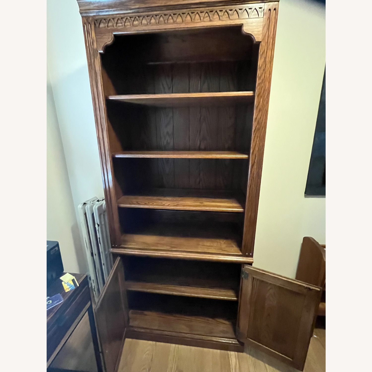Solid Wood Bookcase with Storage - image-3